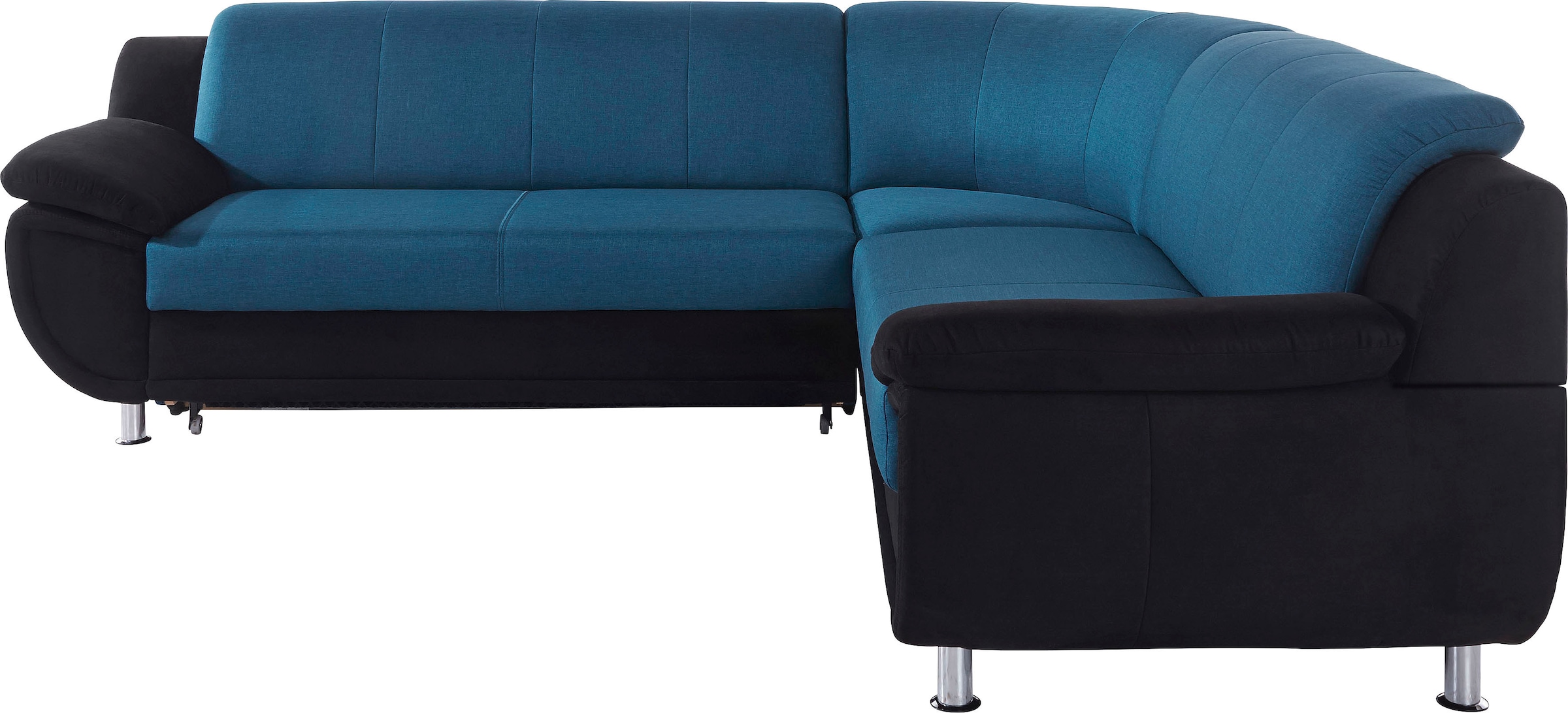 TRENDMANUFAKTUR Ecksofa »Rondo 3, zeitlos und modern, im Materialmix, L-Form«, wahlweise Federkern für hohen Sitzkomfort, wahlweise Bettfunktion