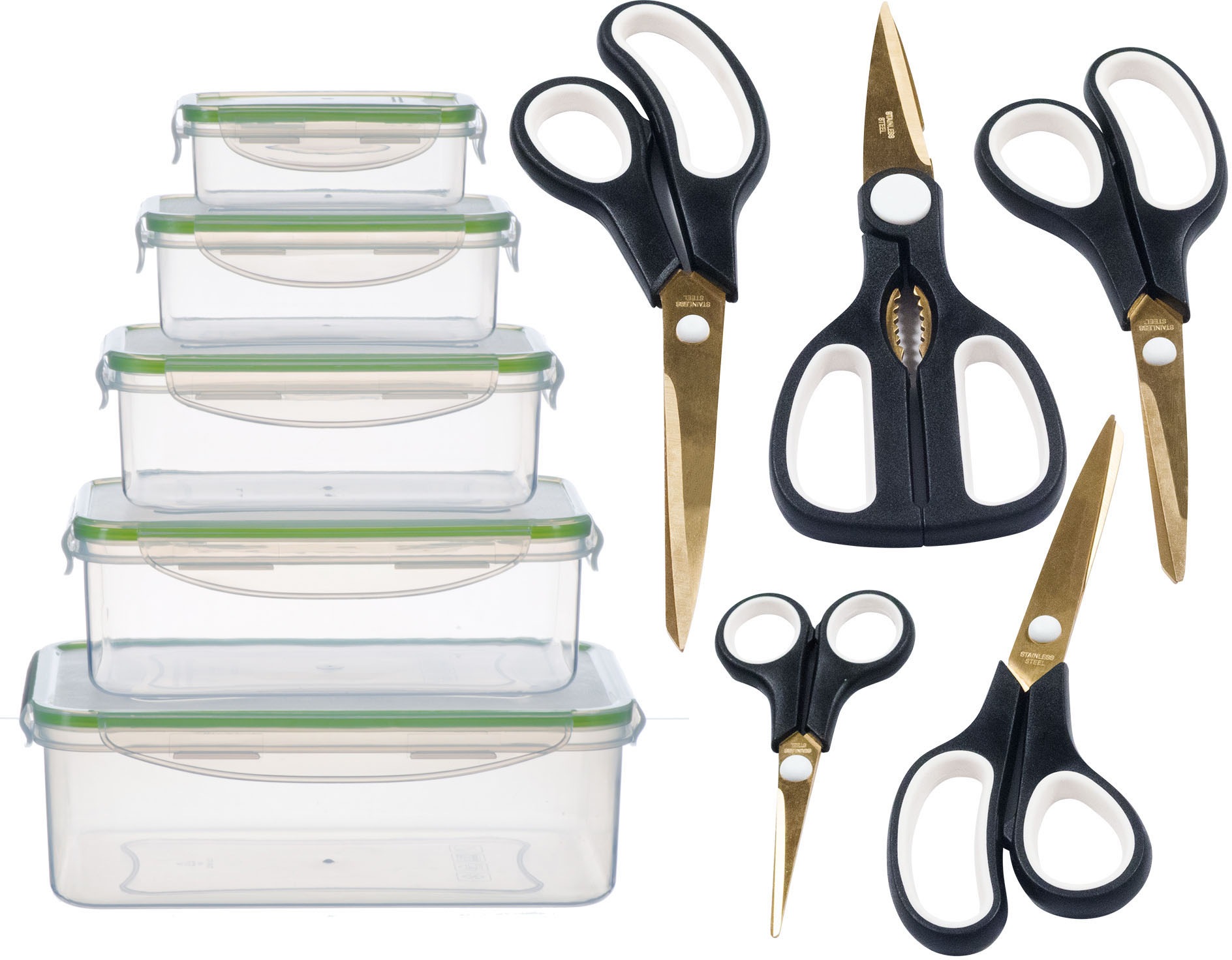 KING Scheren-Set "Easycut Box" 5 Scheren, 5 Vorratsboxen inkl. Deckel günstig online kaufen