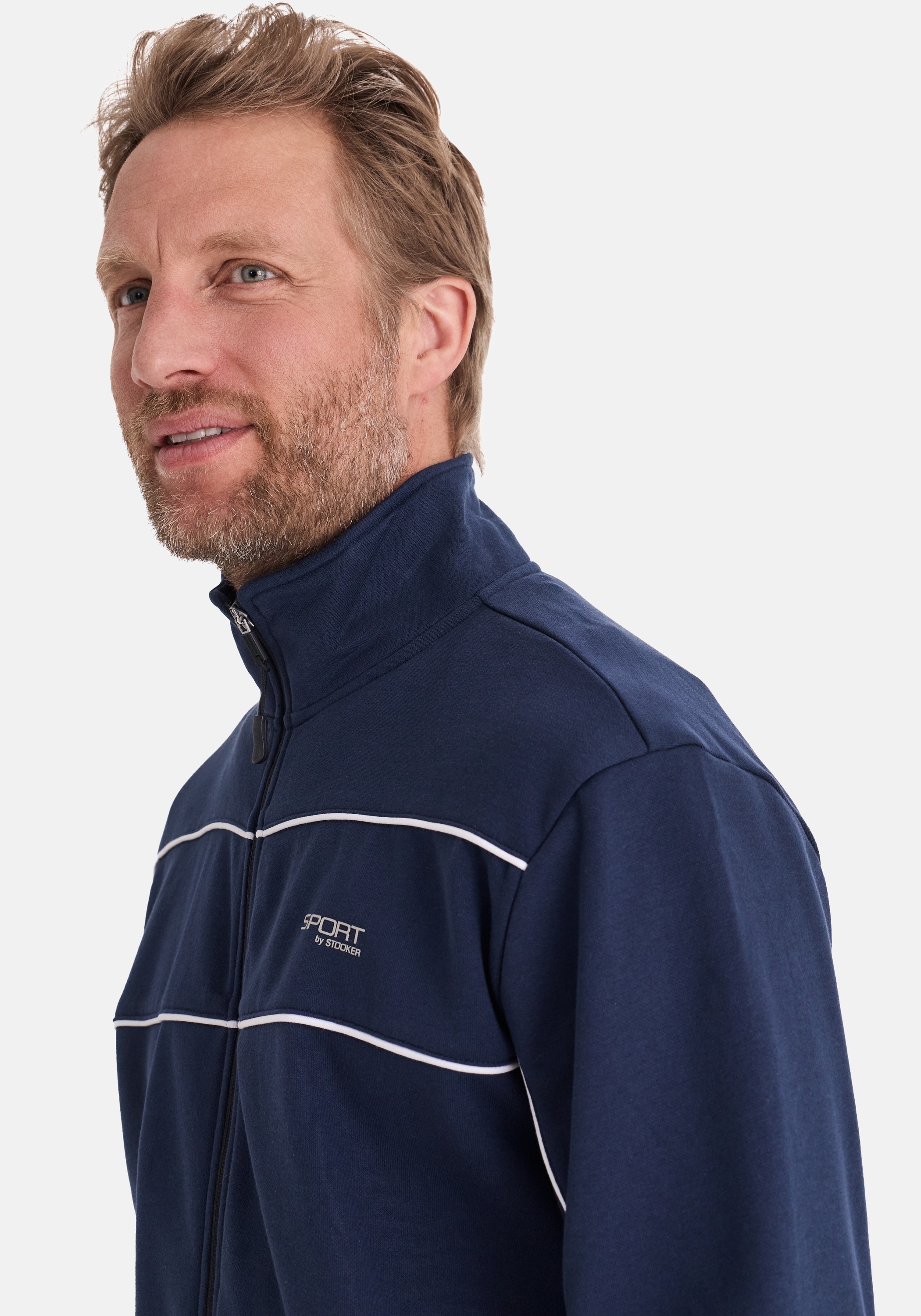 Stooker Men Sweatjacke »SIDNEY Sweatjacke Sportjacke« Sportjacke Stehkragen Regular Fit für Herren