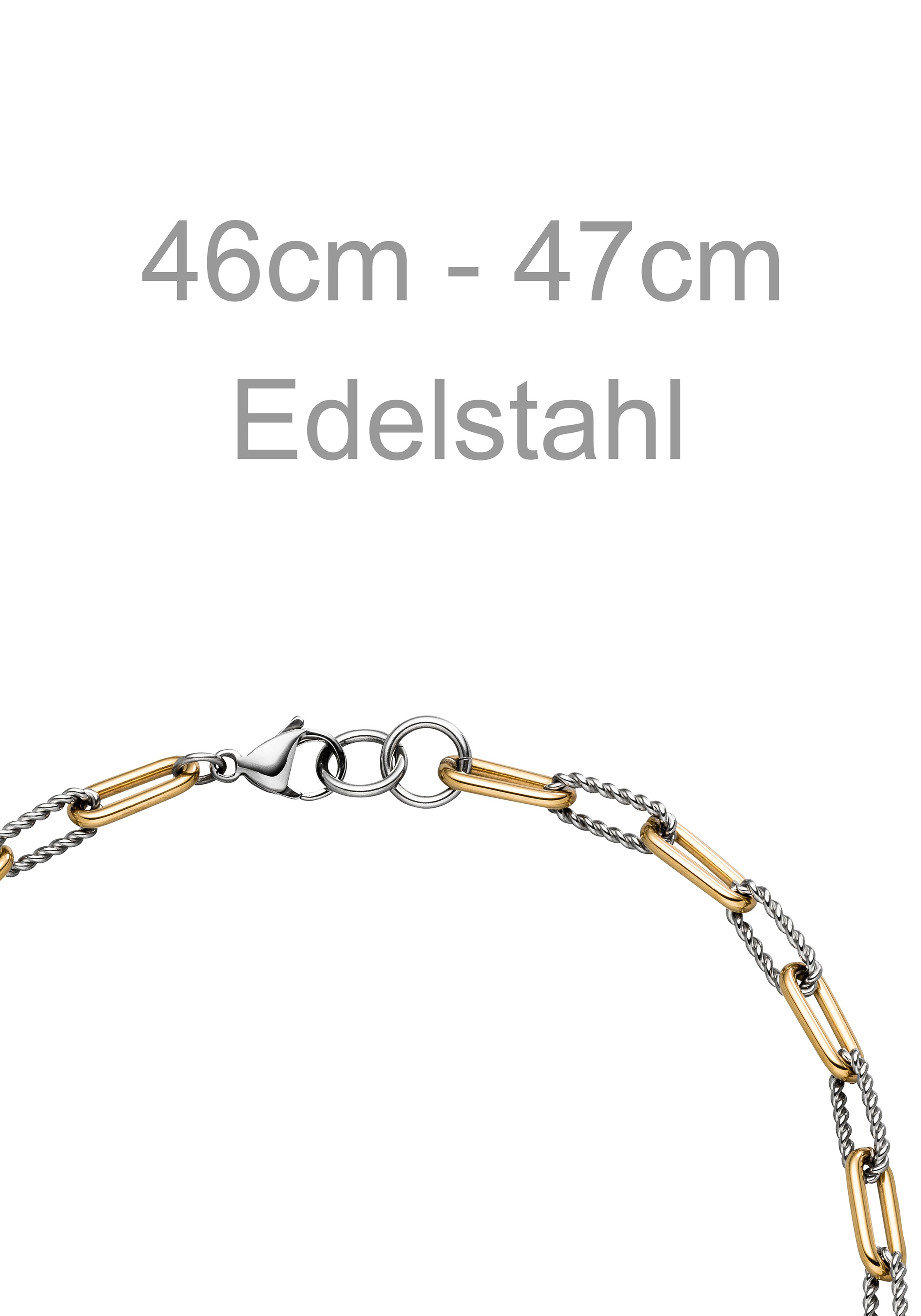 JOBO Chain Necklace Steel Bicolor 47 cm 2
