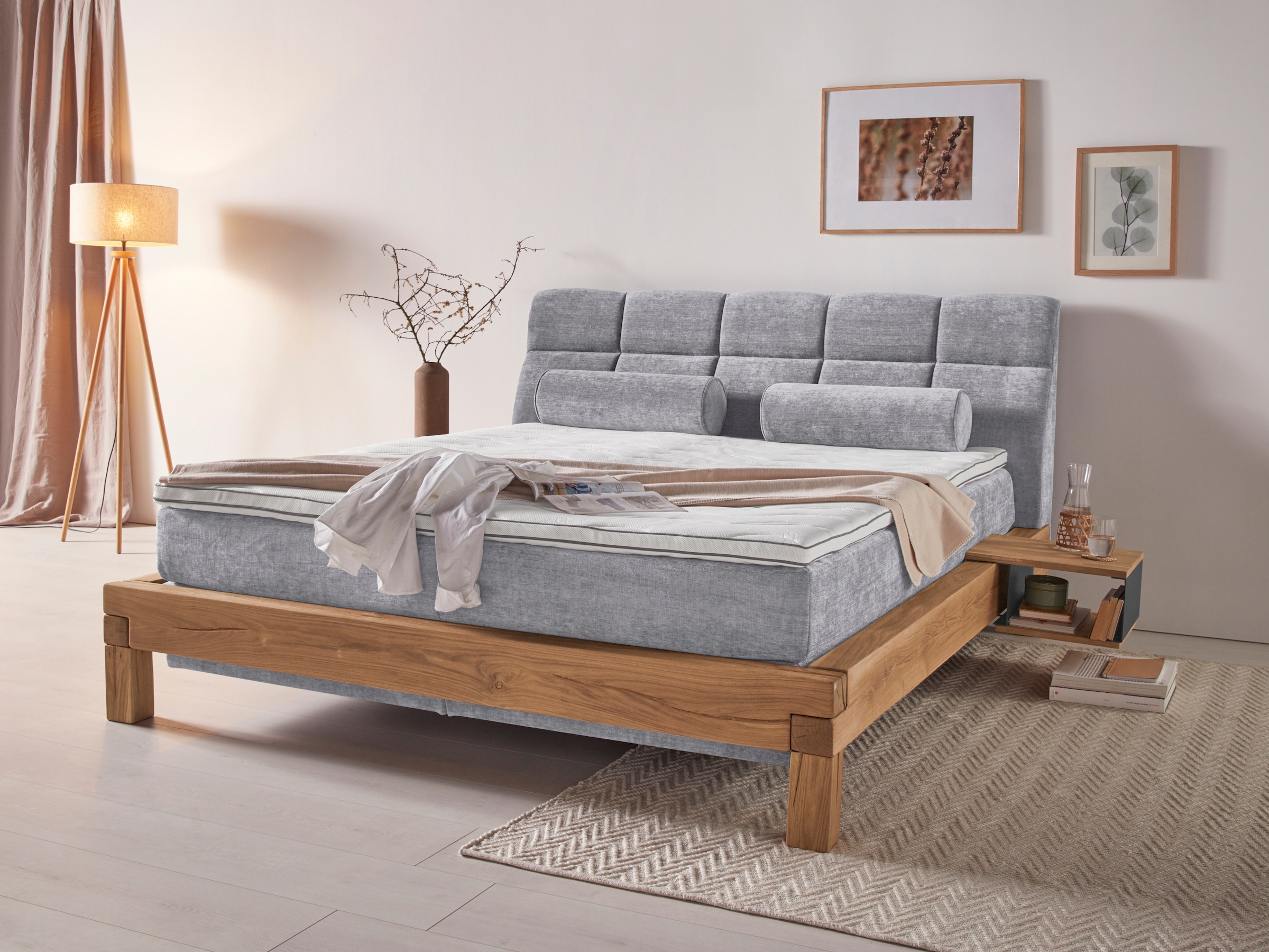 Home affaire "Villads" Liegefläche: 180/200 cm, Inside-Boxspring-Unterbau, recycelte Stoffe
