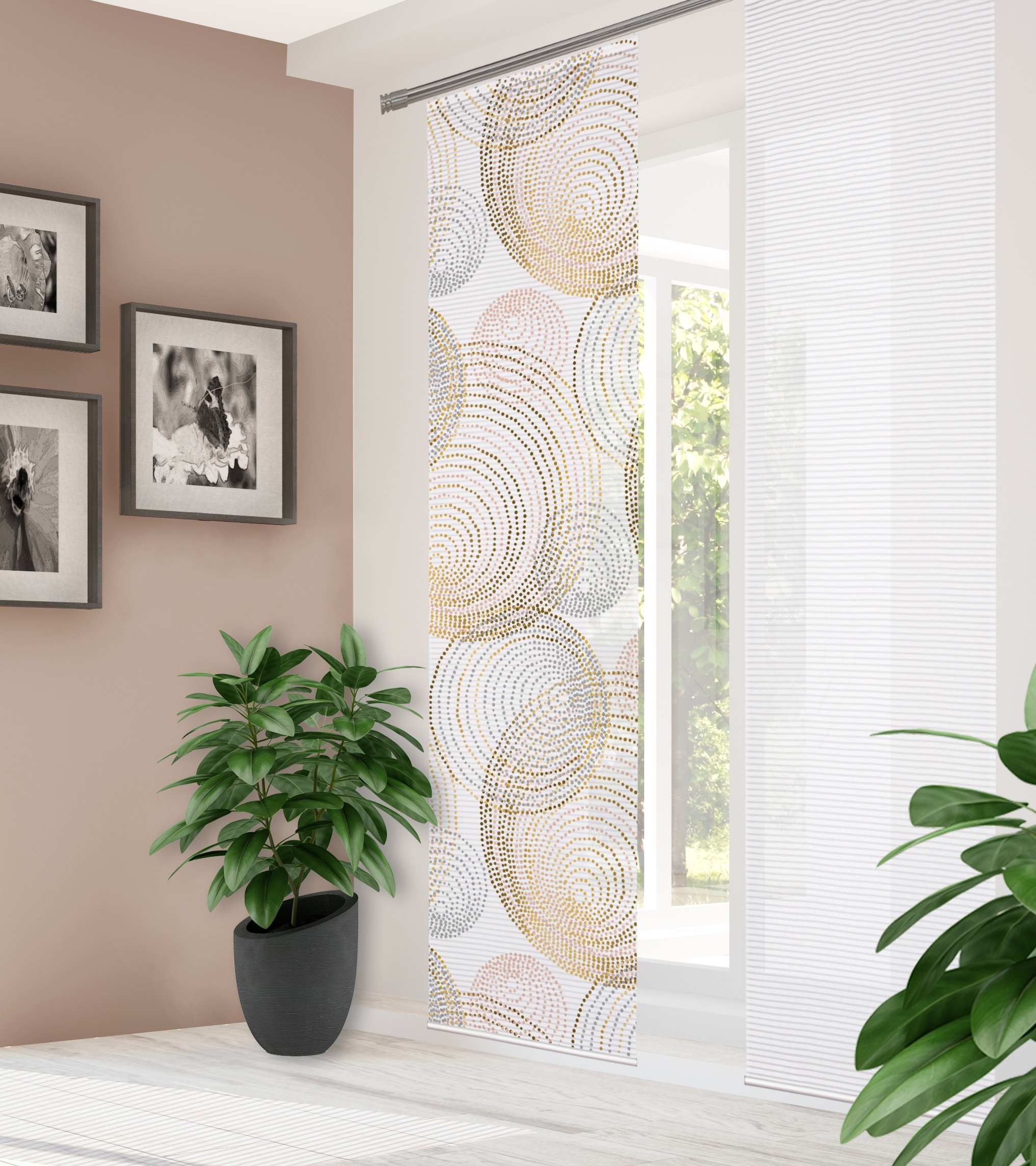 HOME in green Schiebegardine "SPIRO" Paneelwagen 1 Stk. tlg. DIGITALBEDRUCK günstig online kaufen