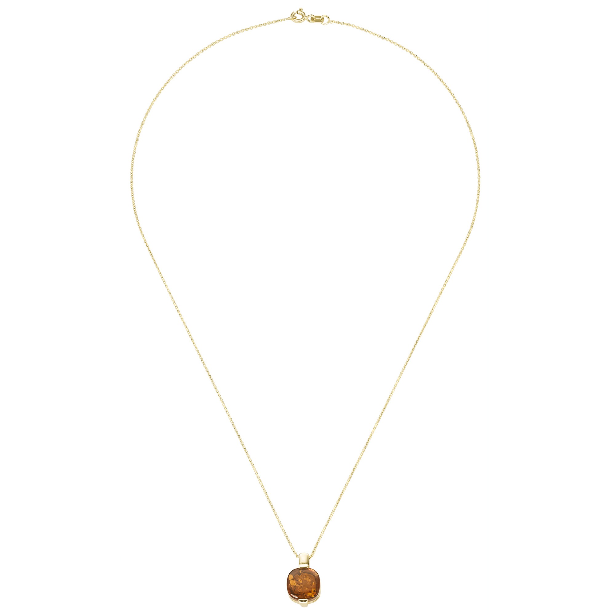 Luigi Merano Kette mit Anhänger »Anhänger mit Bernstein, Gold 375«