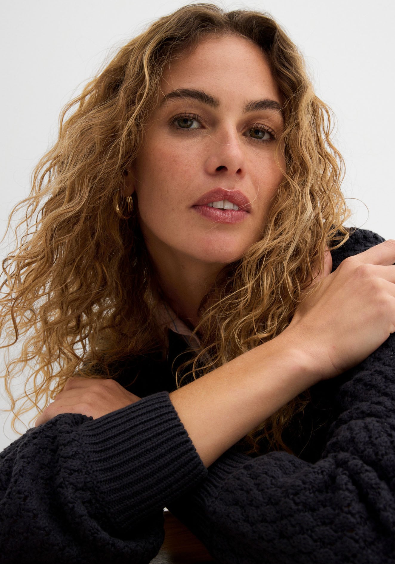 bonprix Strickpullover Strukturstrick mit hohem Baumwollanteil, mit Rundhalsausschnitt,