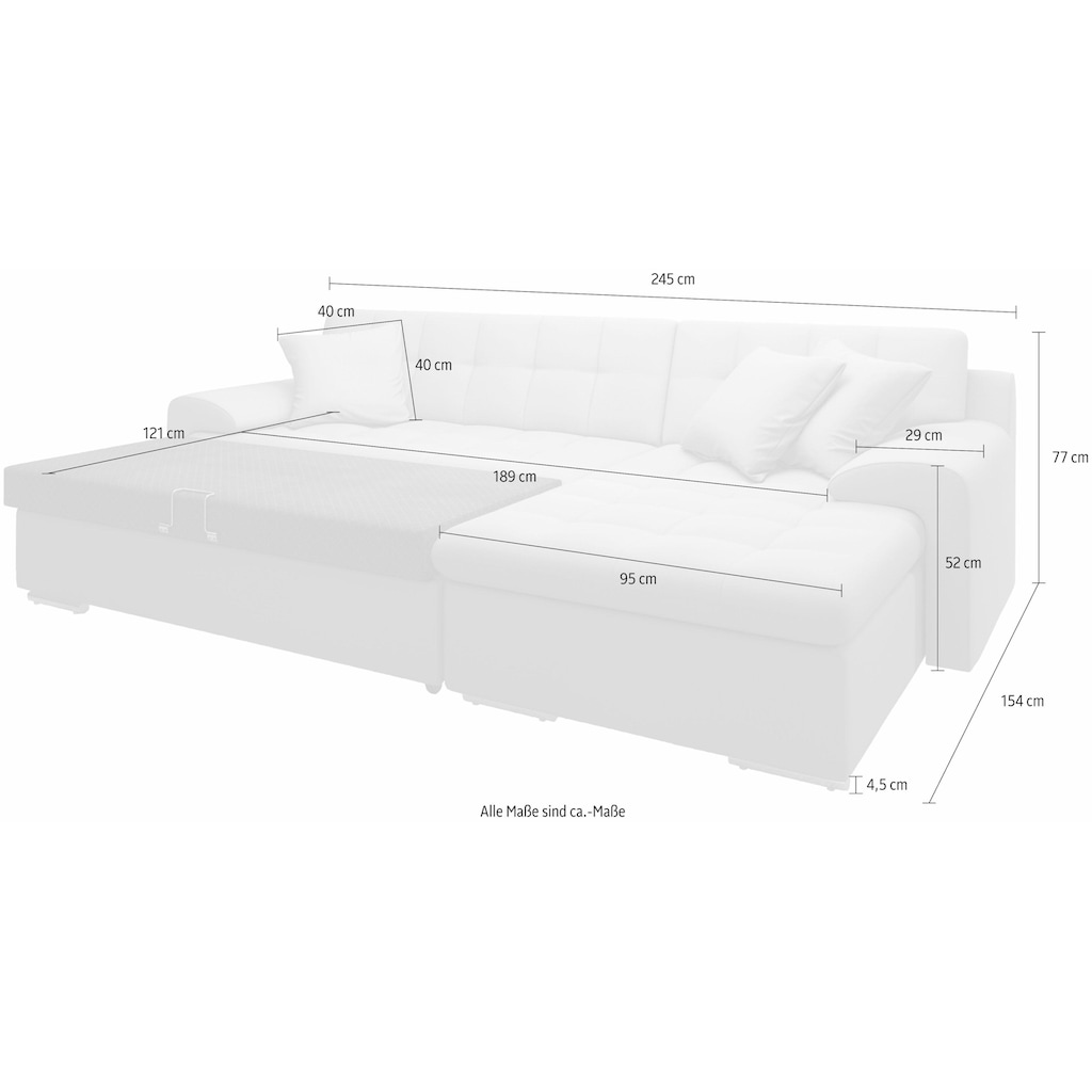 TRENDMANUFAKTUR Ecksofa »Rave II, L-Form«