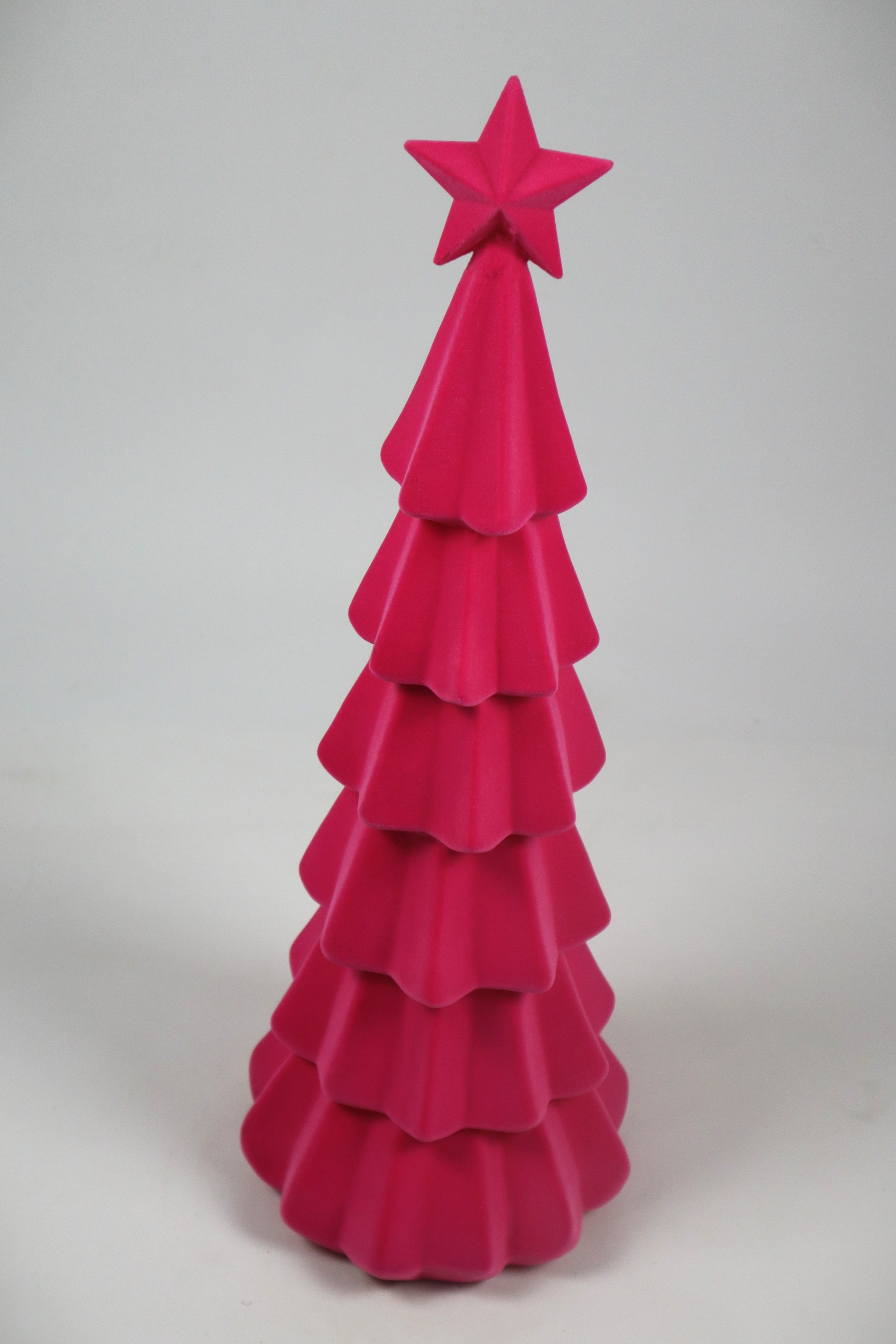 AM Design Weihnachtsfigur »Tannenbaum mit samtweichem Flock« aus Kunststoff, Höhe 76 cm, in verschiedenen Farben