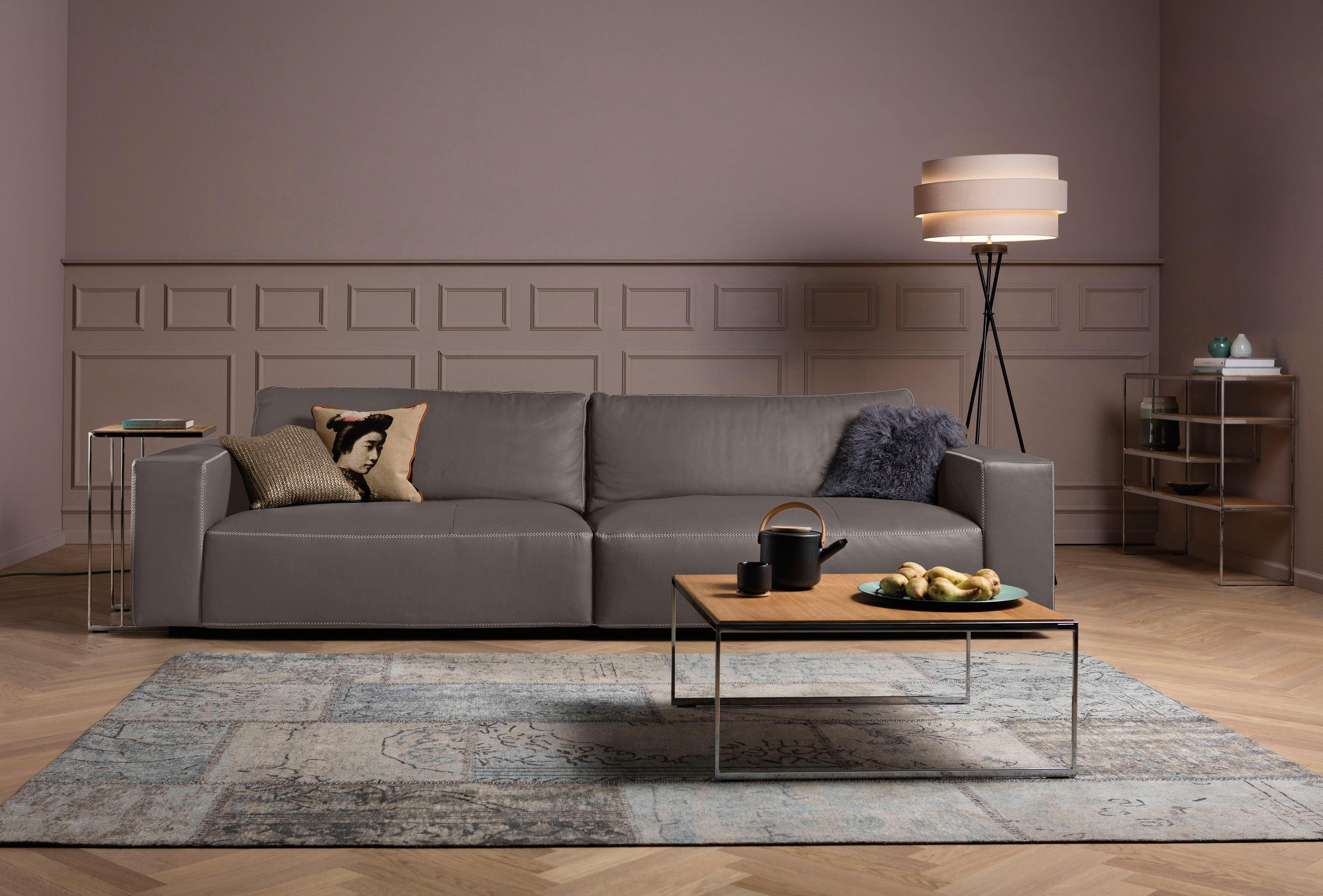 Musterring Big-Sofa »LUCIA«, in vielen Qualitäten und 4 unterschiedlichen Nähten, 3-Sitzer