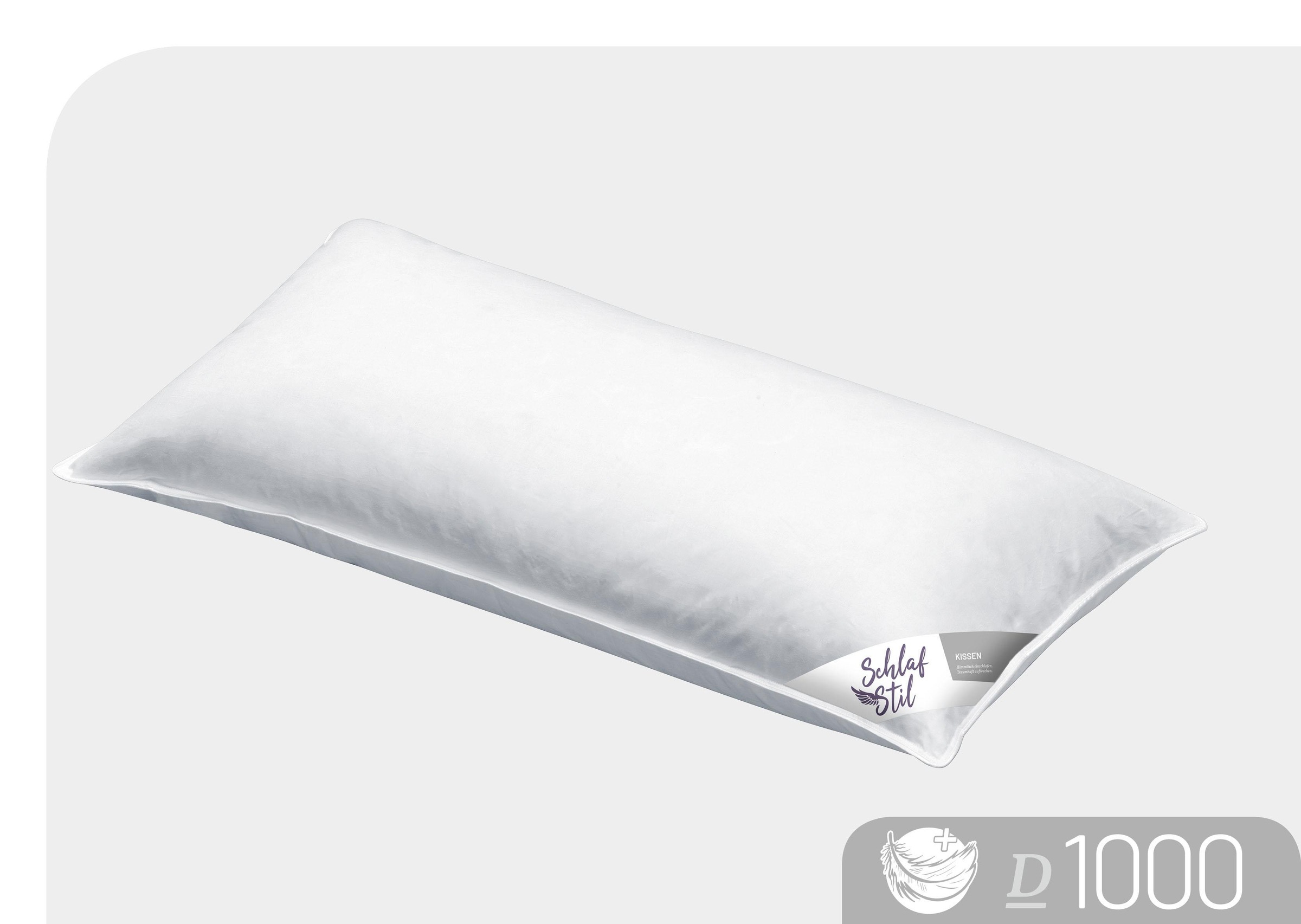 Schlafstil 3-Kammer-Kopfkissen "D1000" Füllung: Aussen: 100% Gänsedaunen; I günstig online kaufen