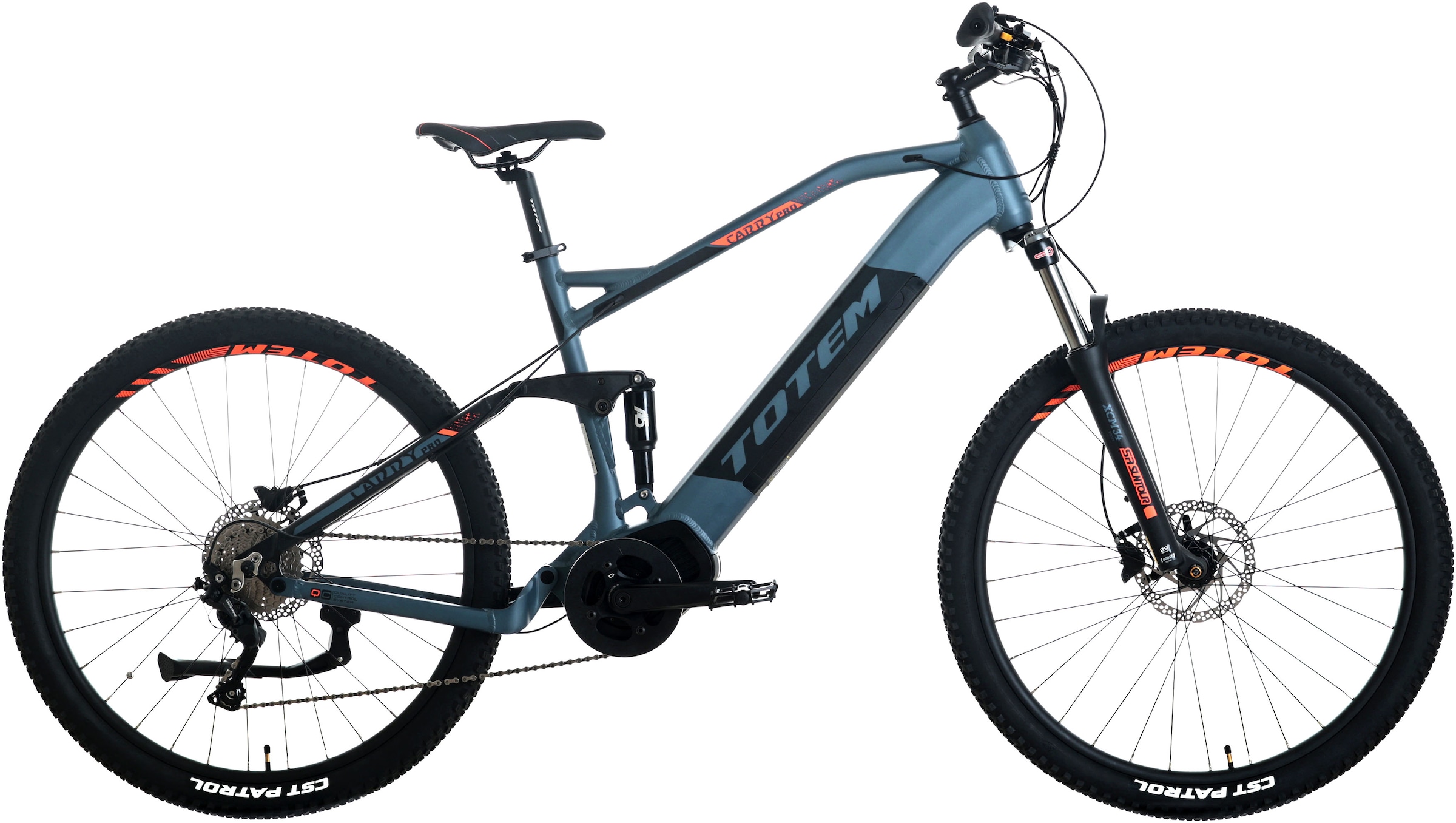 TOTEM E-Bike »Carry Pro«, 10 Gang, Shimano, Deore, Mittelmotor 250 W, Pedelec, Elektrofahrrad für Damen u. Herren, MTB, Mountainbike