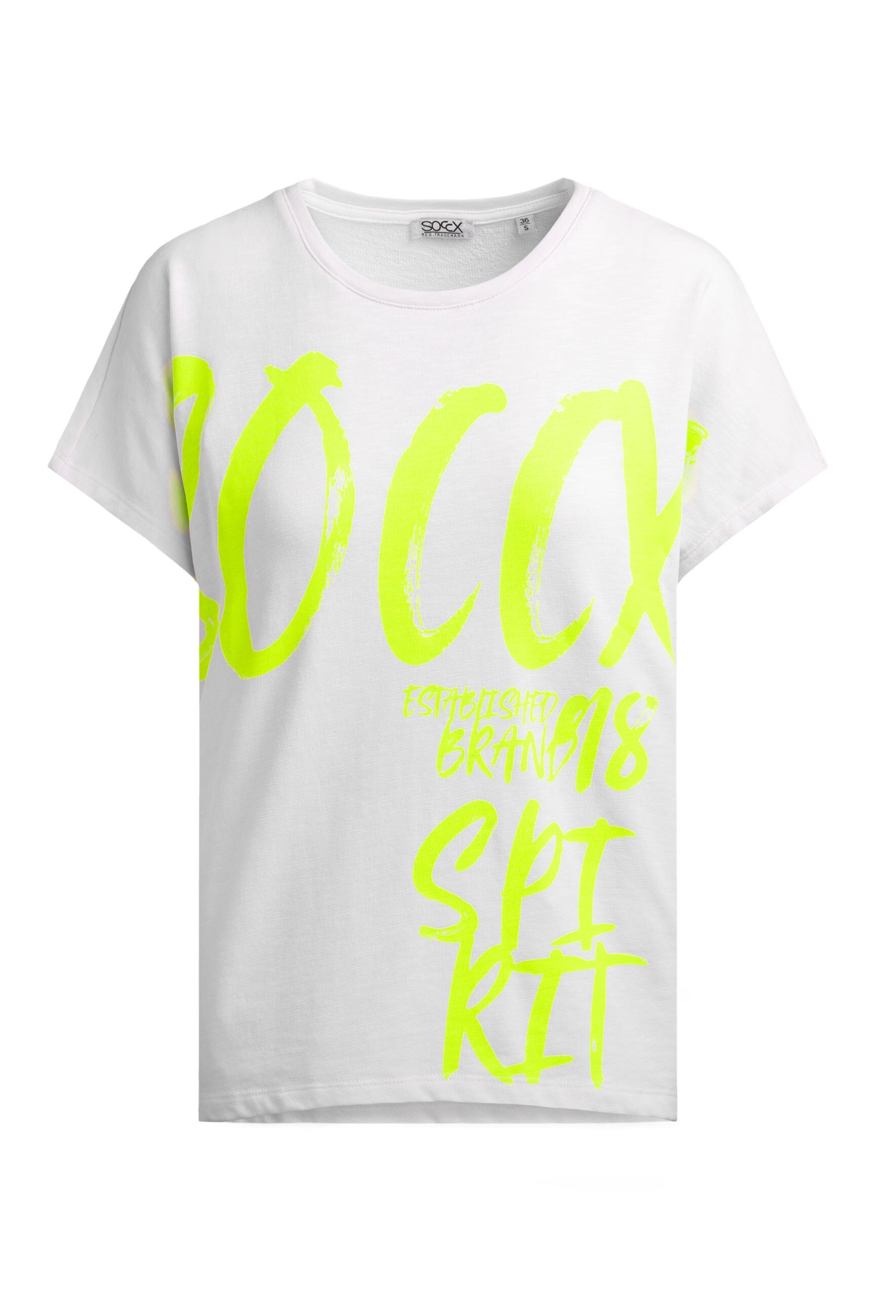 SOCCX Rundhalsshirt, mit längerer Rückenpartie