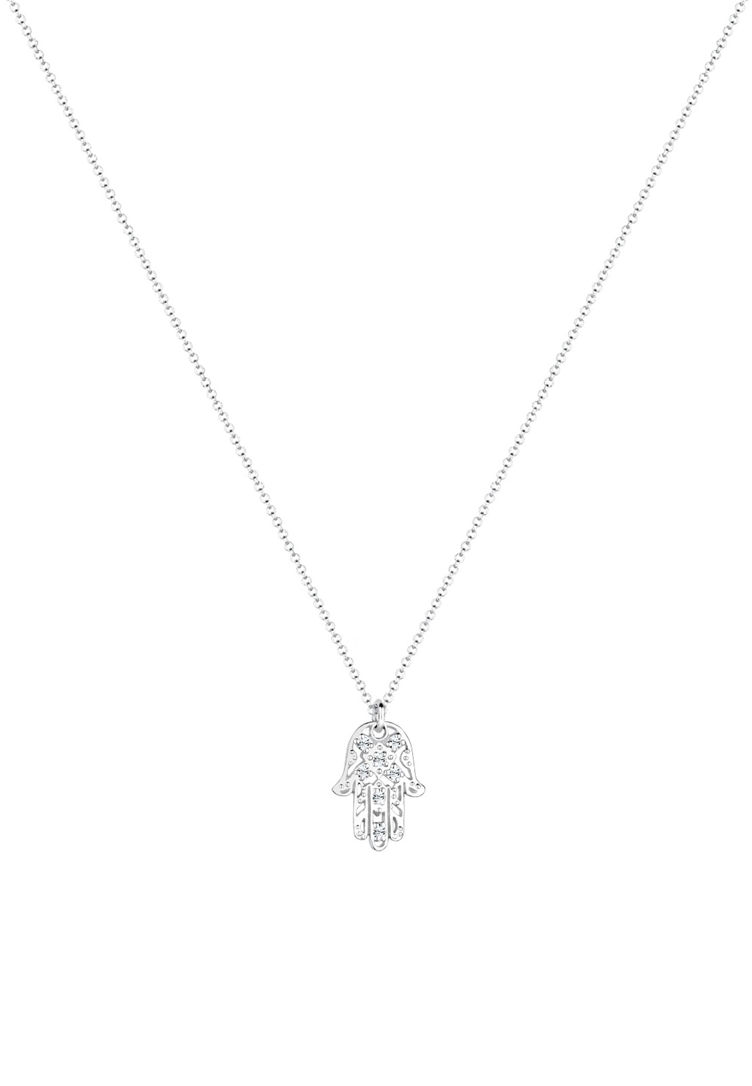 Elli Collierkettchen »Hamsa Hand der Fatima Kristalle 925 Silber«