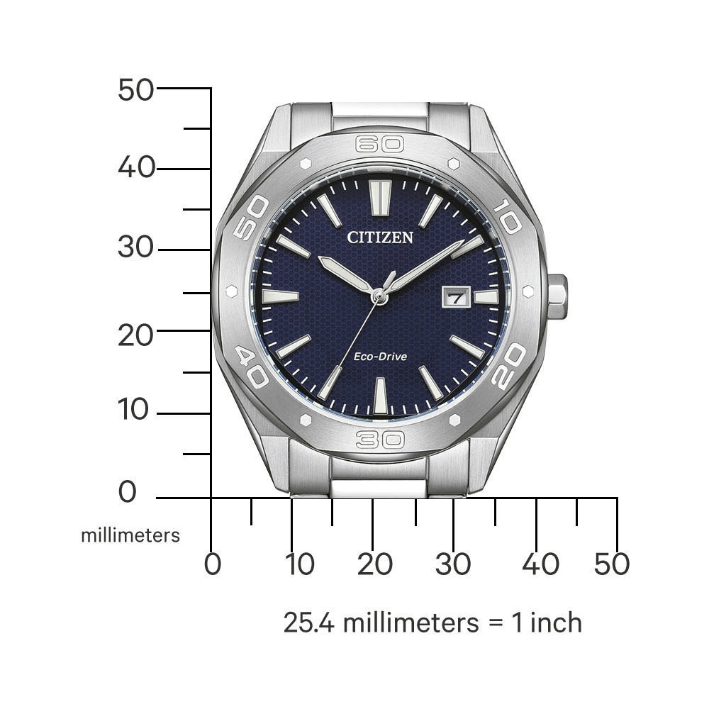 Citizen Solaruhr, Armbanduhr, Herrenuhr, Edelstahlarmband, analog, Datum, Eco-Drive