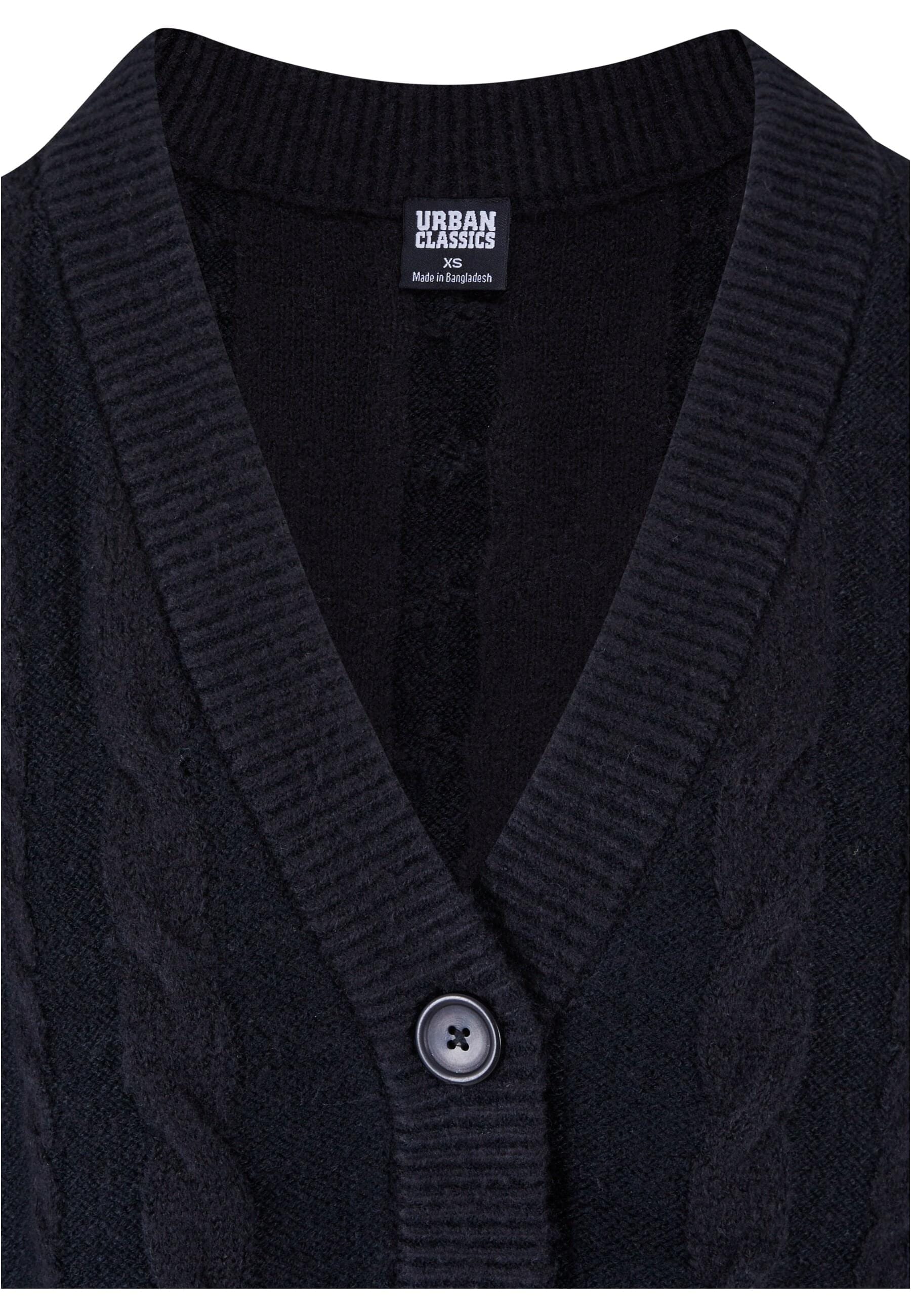 URBAN CLASSICS Strickjacke »Urban Classics Damen Ladies Cabel Knit Cardigan«