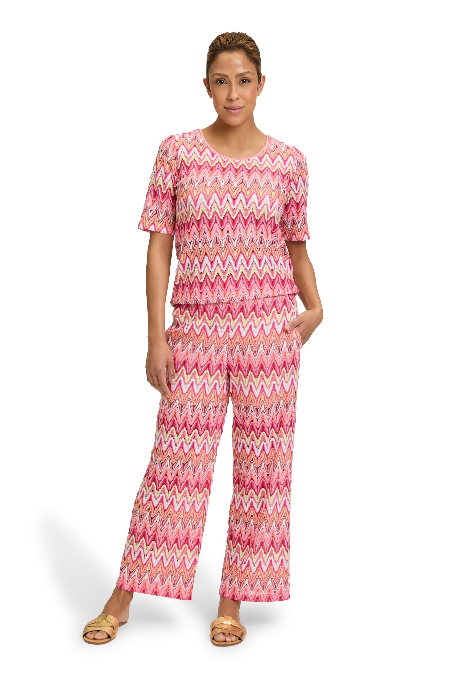 Betty Barclay Kurzarmshirt »Betty Barclay Damen Spitzenshirt mit Rippbündchen«, (1 tlg.), Spitze