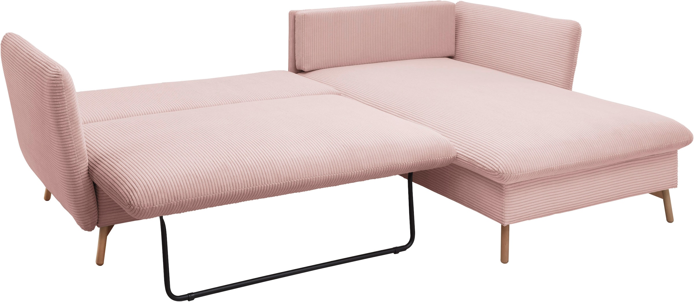 andas Ecksofa »MERLE, 258 cm, L-Form, traumhafter Cord,«, mit Bettfunktion und Bettkasten, Liegefläche 224 x 139