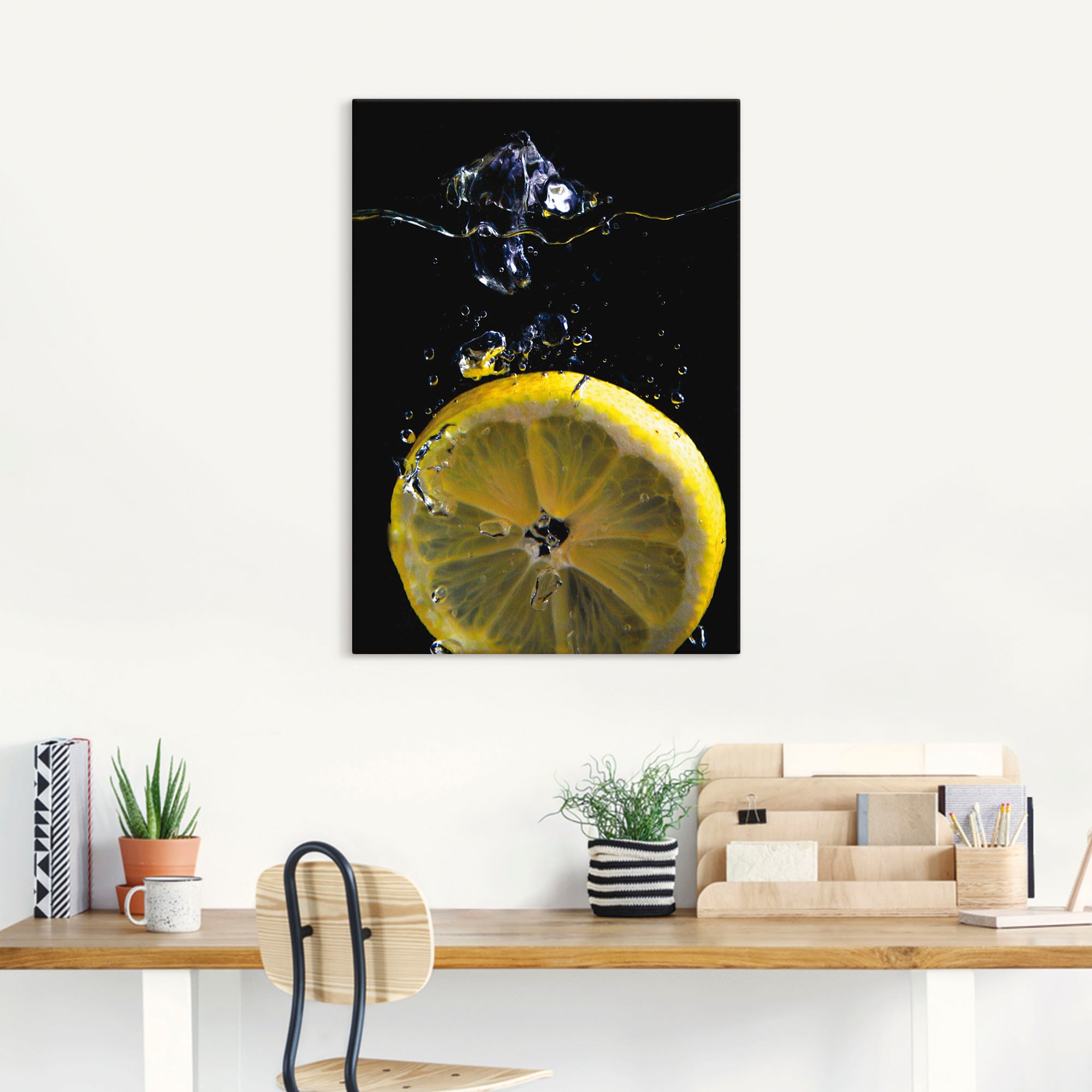 Artland Wandbild »Zitrone«, Lebensmittel, (1 St.), als Alubild, Outdoorbild, Leinwandbild, Poster in verschied. Größen