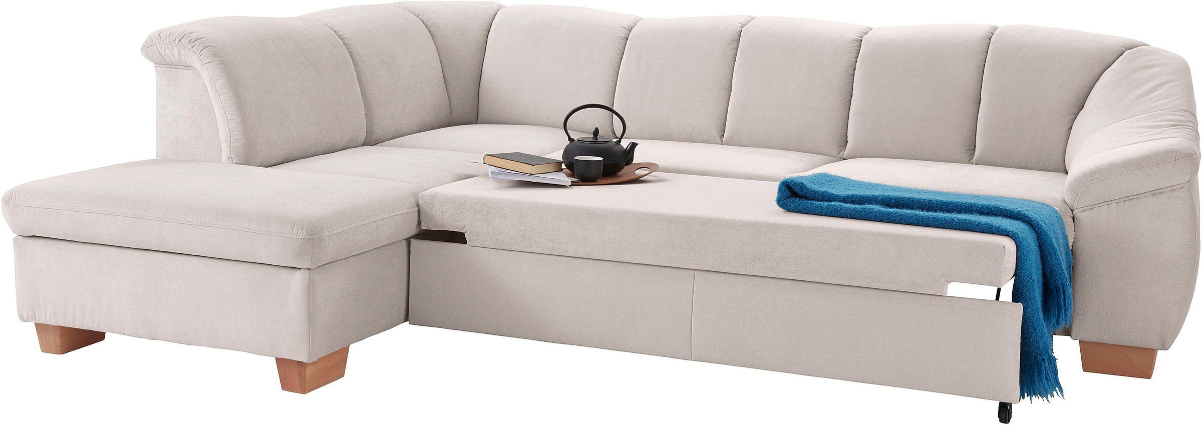 Thumbnail - sit&more Ecksofa "Santo L-Form" mit Federkern, wahlweise mit Bettfunktion und Stauraum