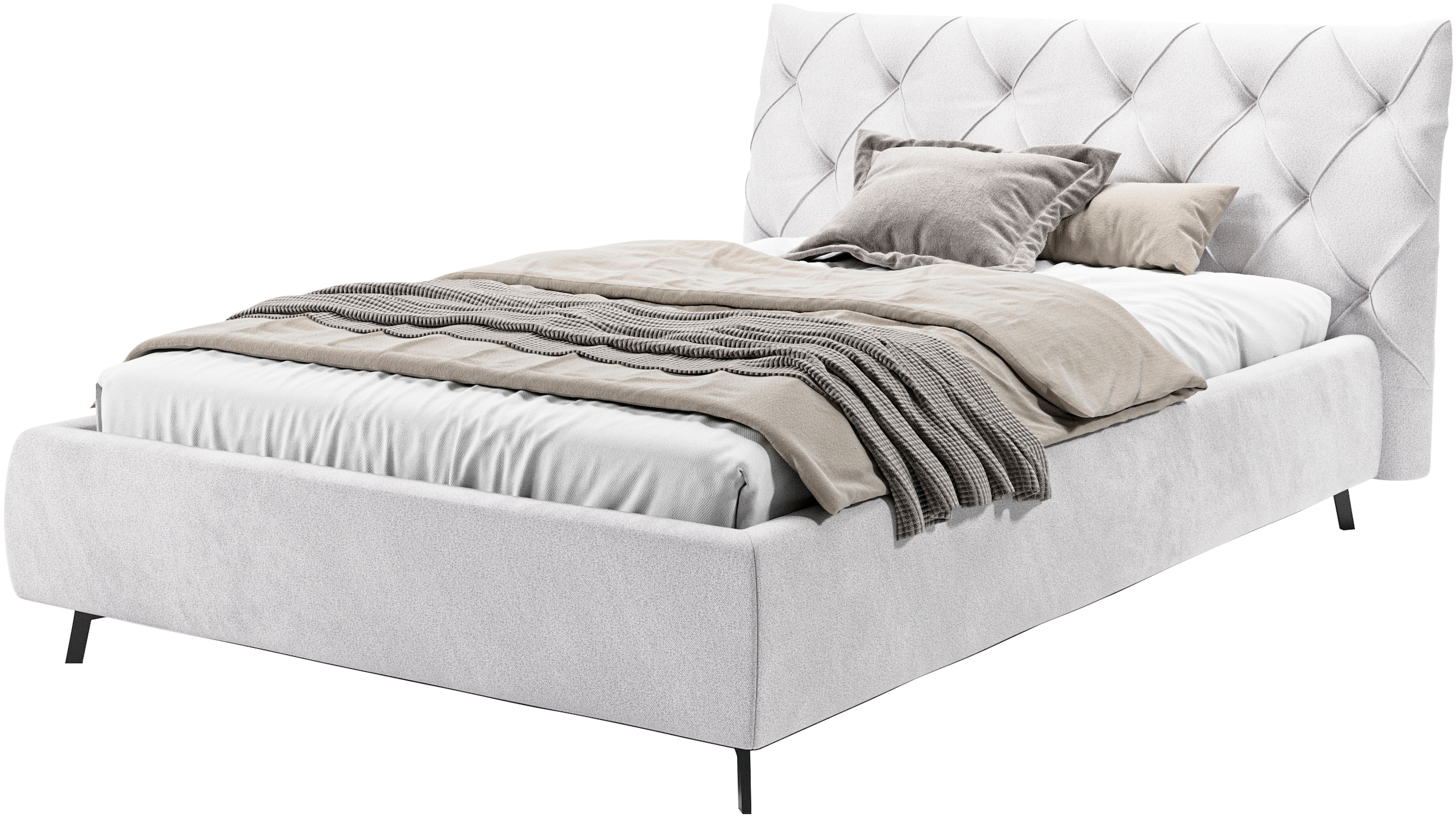 Home affaire "Elloree, in 4 Breiten bis 200cm, auch in Leder" Kopfteilhöhe 105 cm, belastbar bis 280 kg, auch in Überlänge 220cm