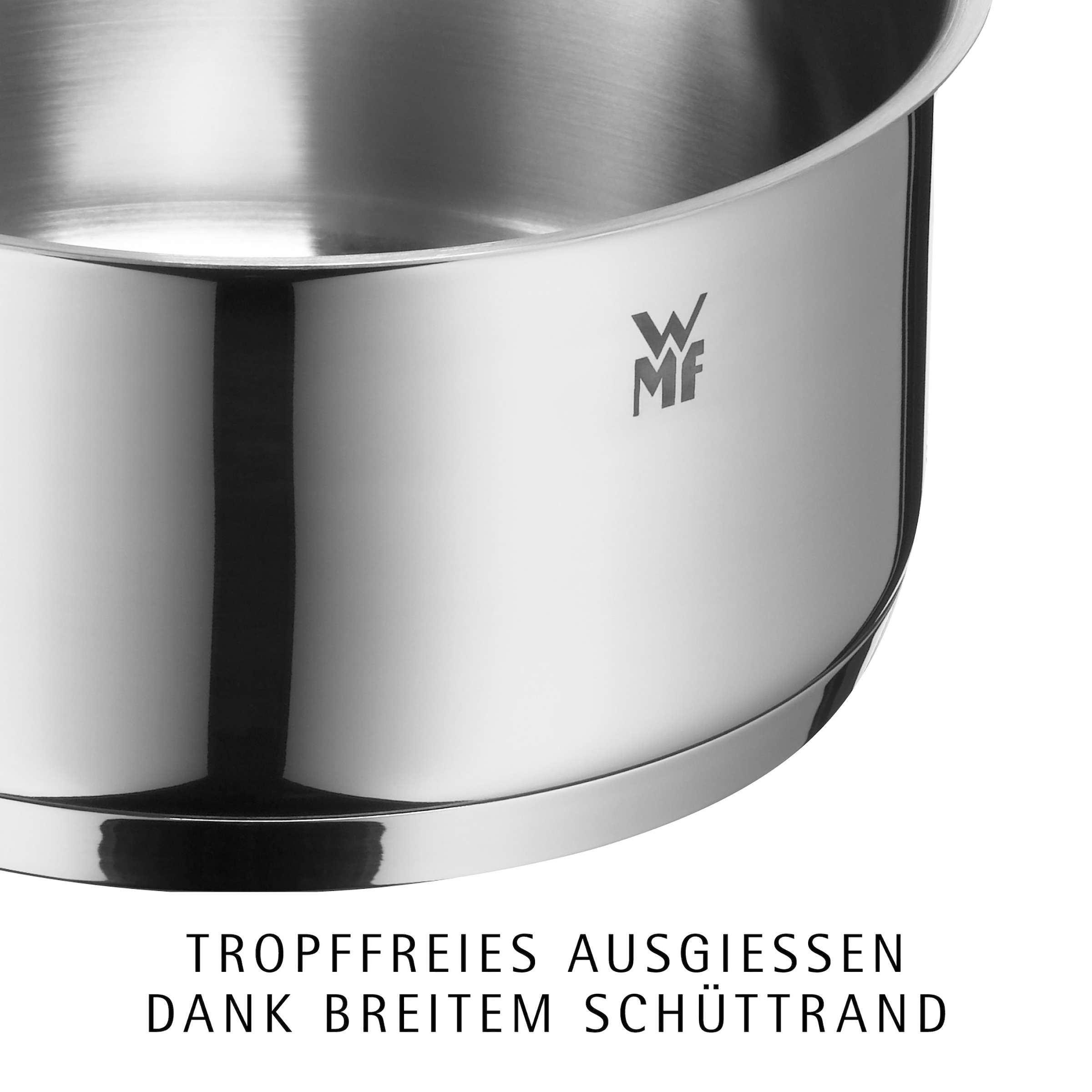WMF Topf-Set »Provence Plus, Kochtopf Set mit Glasdeckel, spülmaschinengeeignet« Set, 3x Kochtopf Ø 16/20/24cm, 2x Bratentopf Ø 16/20cm, 1 Kasserolle Ø 16cm, 11 tlg. Cromargan® Edelstahl Rostfrei 18/10