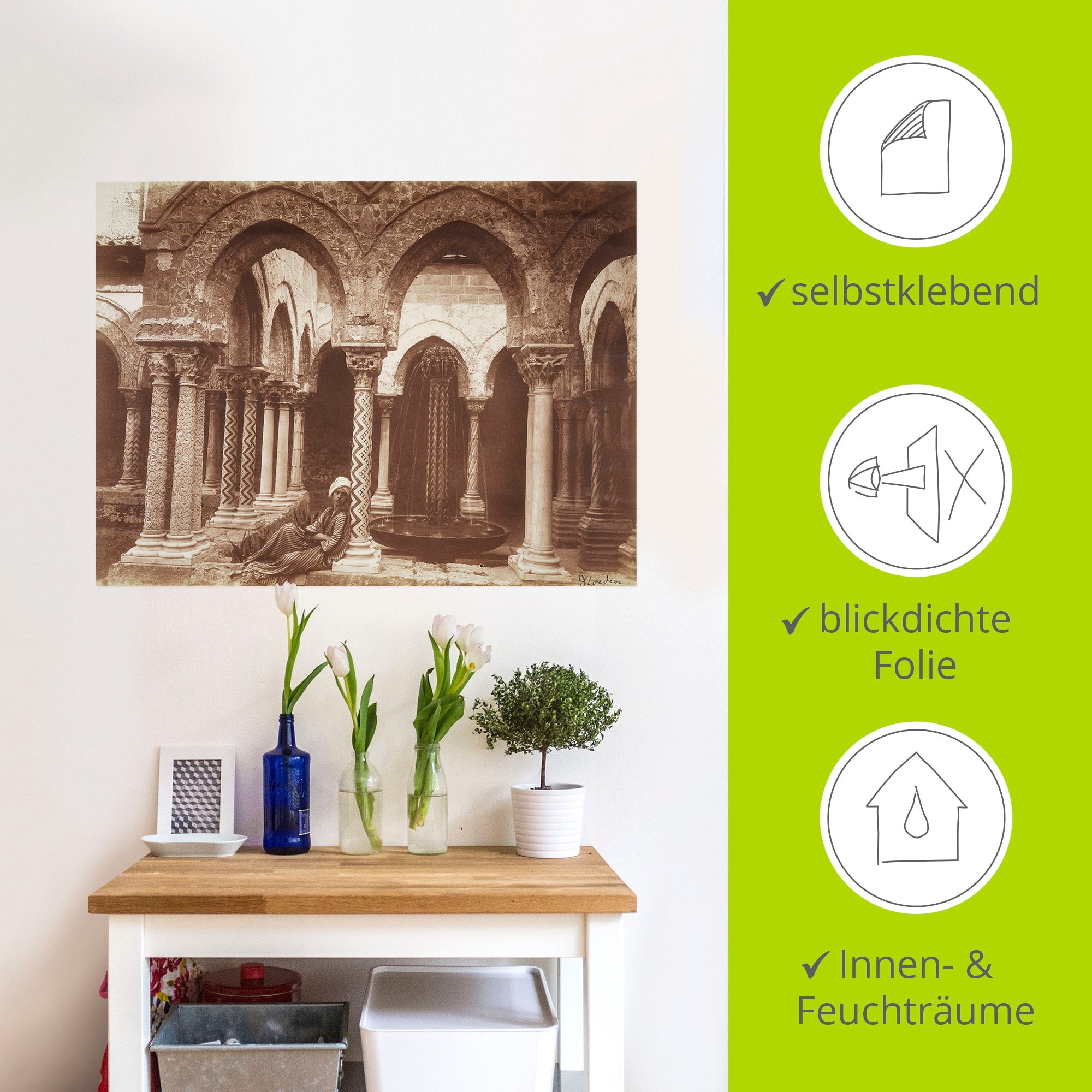Artland Wandbild »Jüngling in arabischer Tracht«, Architektonische Elemente, (1 St.), als Leinwandbild, Poster, Wandaufkleber in verschied. Größen