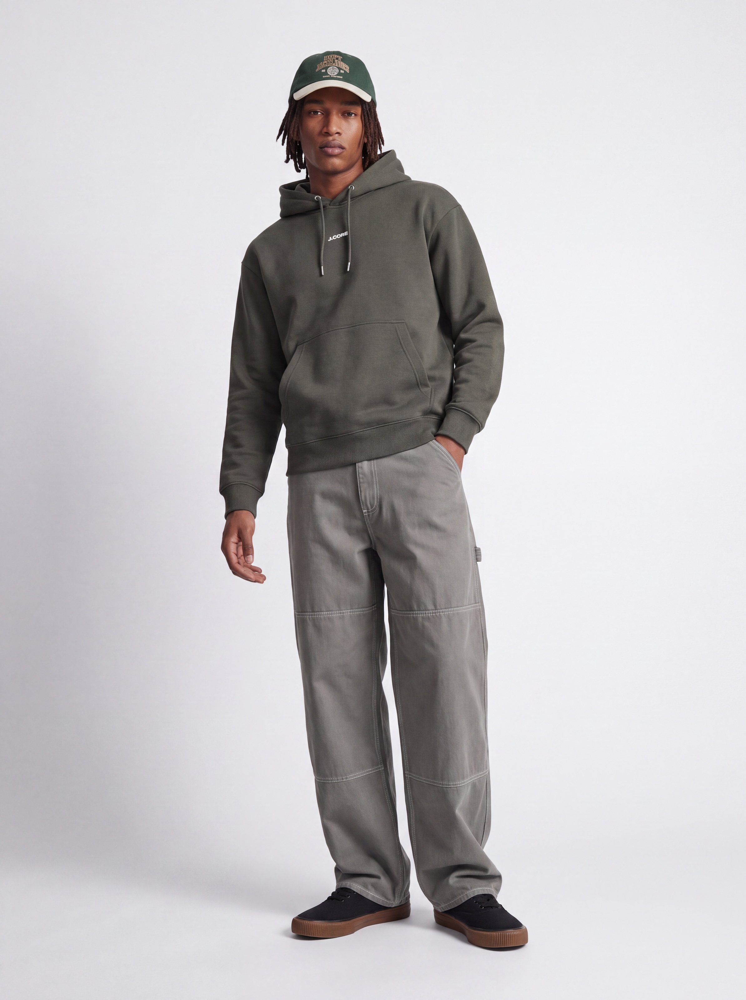 Jack & Jones Kapuzensweatshirt »JCOCLUB BACK SCRIPT PRINT SWEAT HOOD SN«, Baumwollmischung, loose fit
