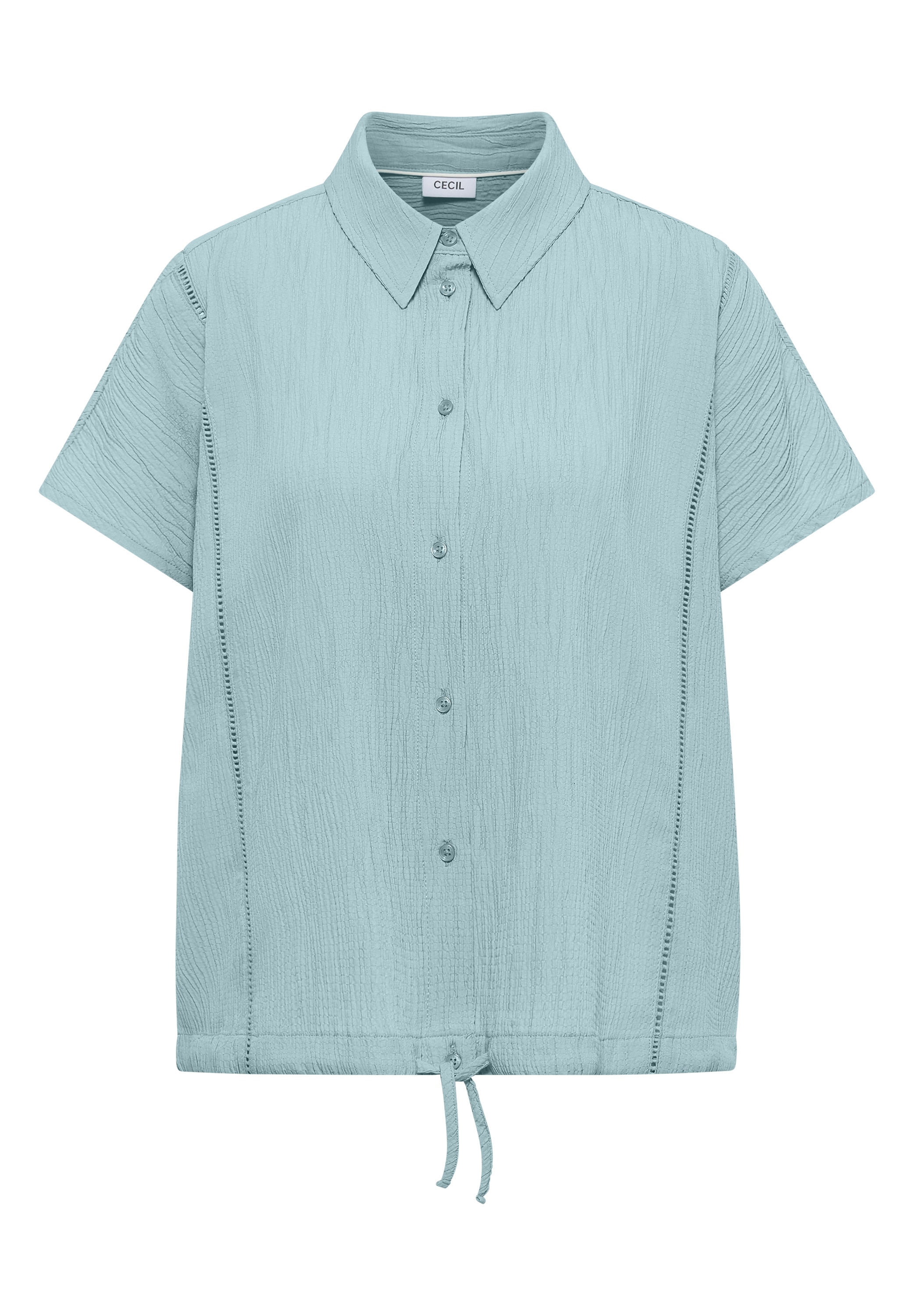 Cecil Shirtbluse Sommerbluse mit Hemdkragen und Knopfleiste