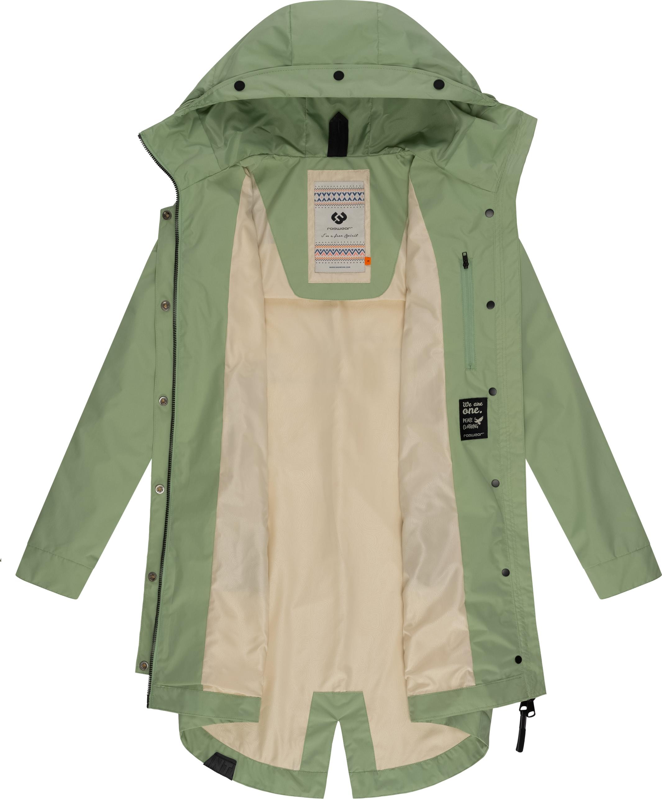 Ragwear Jerseymantel »Rejany«, Wasserdichter Damen Parka für die Übergangszeit