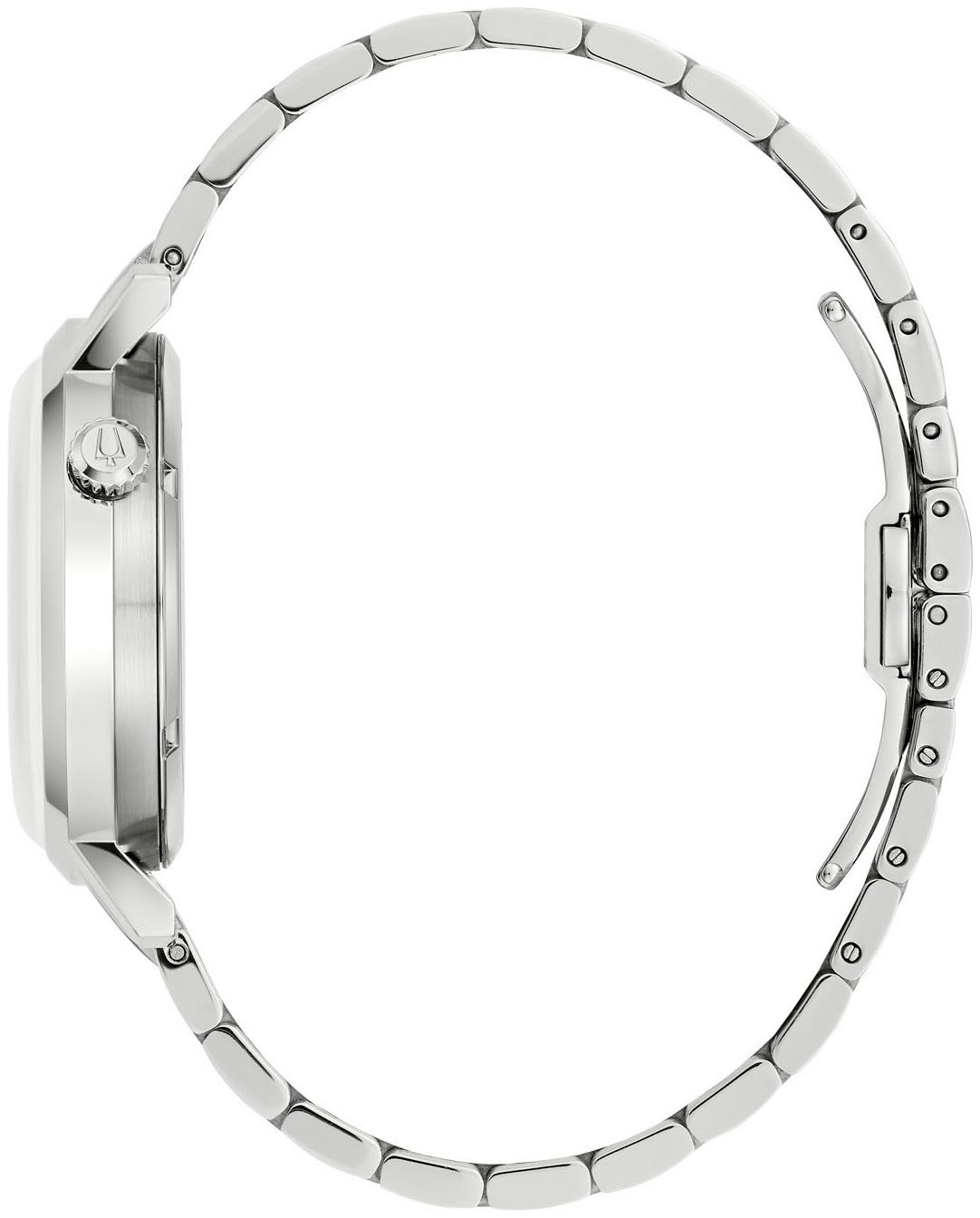 Bulova Automatikuhr, Armbanduhr, Herrenuhr, Mechanische Uhr, Edelstahlarmband, analog