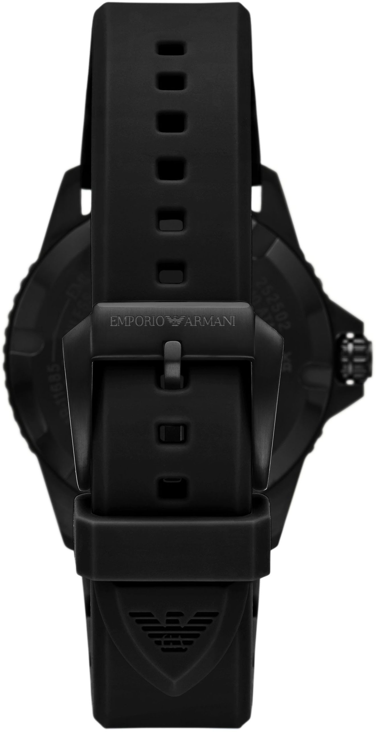 Emporio Armani Quarzuhr, Armbanduhr, Damenuhr, Herrenuhr, Silikonarmband, analog, Tag
