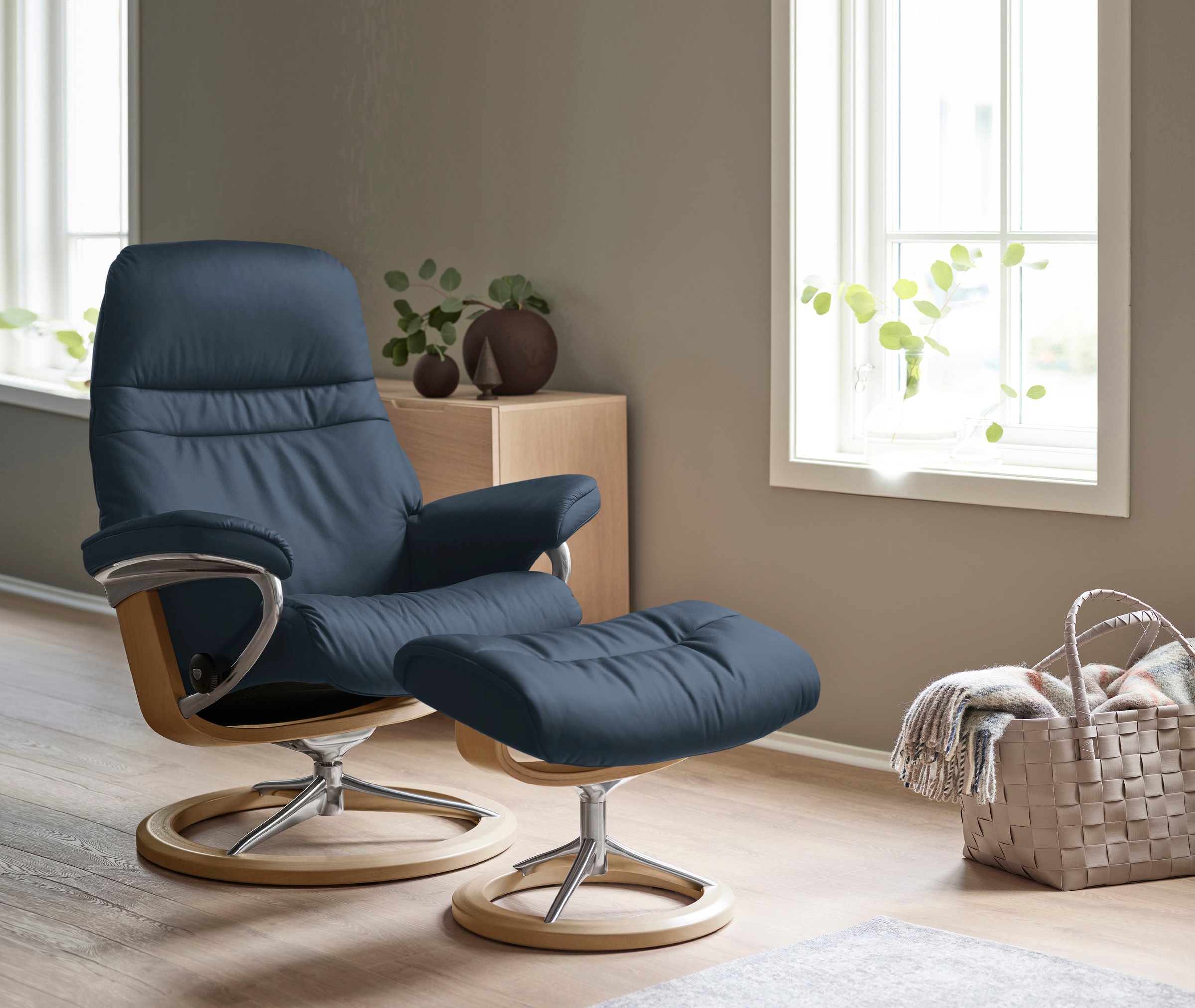 Stressless Relaxsessel "Sunrise" mit Signature Base, Größe L, Gestell Eiche günstig online kaufen