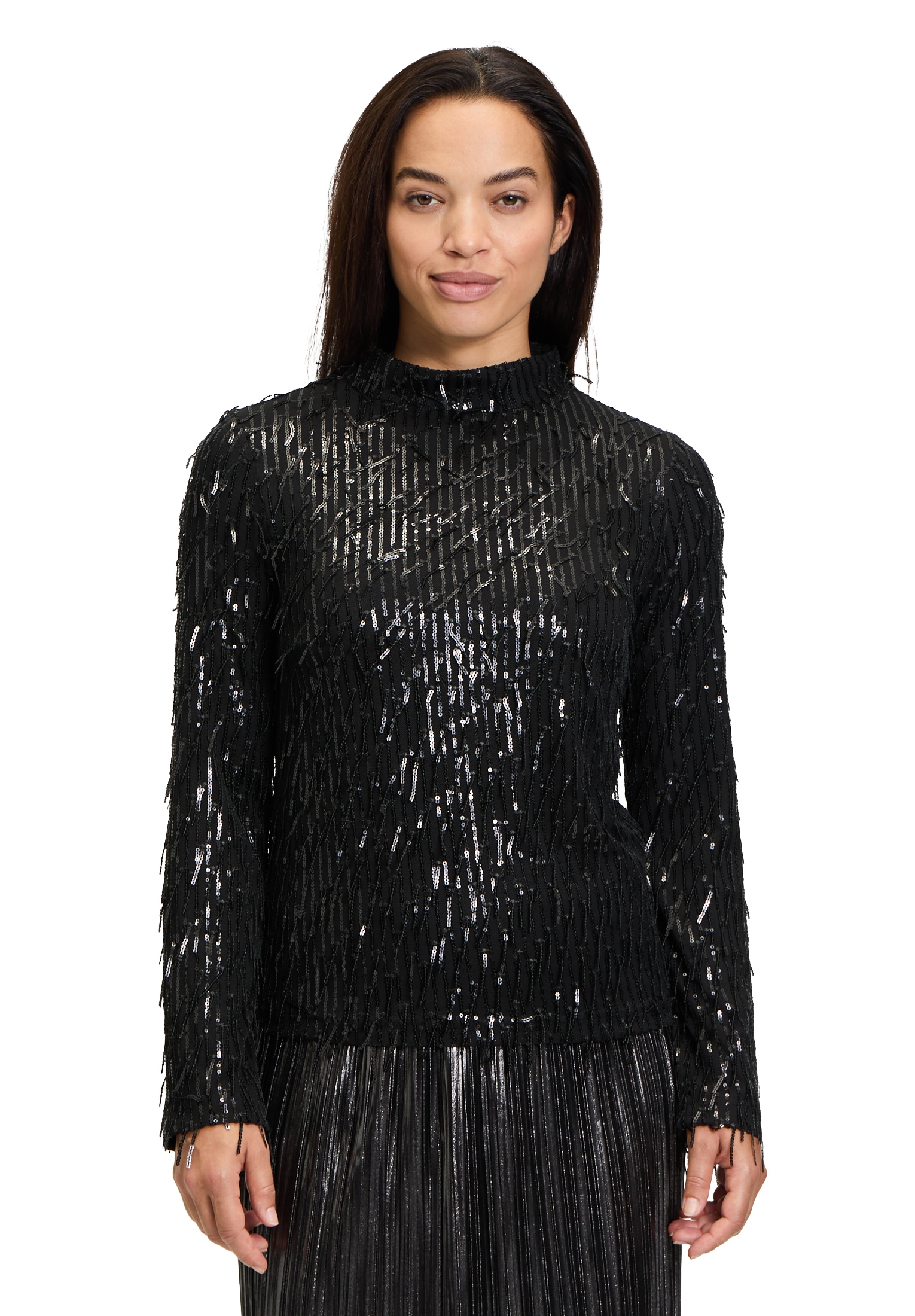 Cartoon Schlupfbluse "Damen mit Pailletten" günstig online kaufen