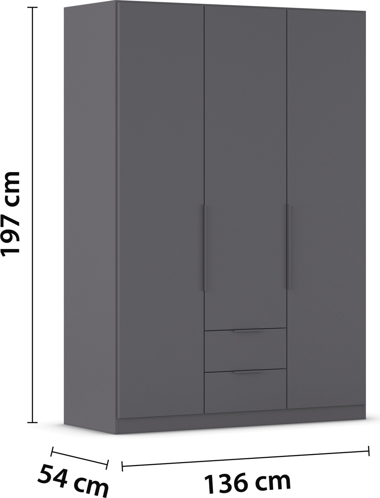rauch Drehtürenschrank »Kleiderschrank Schrank Garderobe KREFELD optional mit Spiegel«, mit 3 Griff-Varianten, inkl. praktischen Schubladen MADE IN GERMANY
