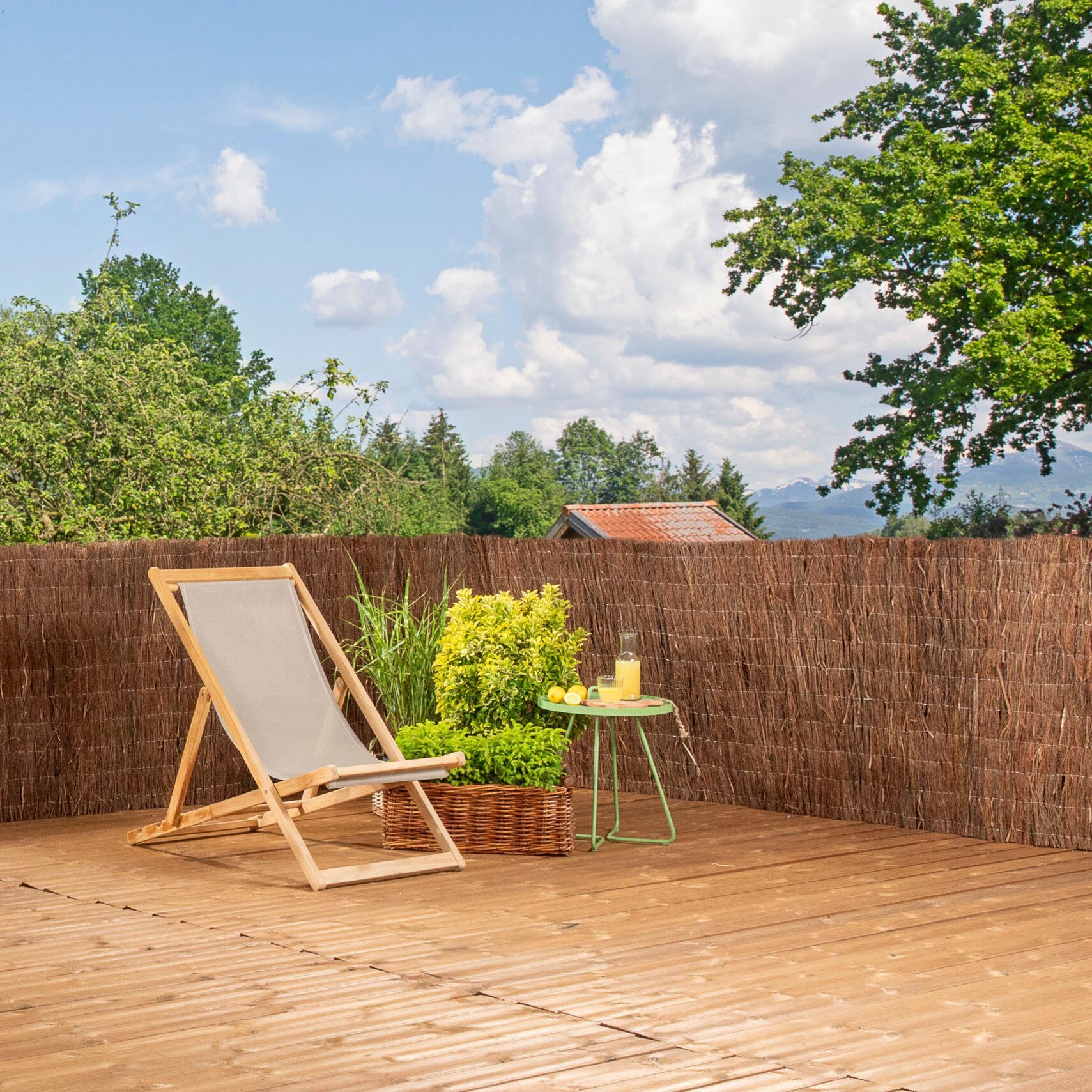 Windhager Sichtschutzzaunmatten, naturbelassenes Heidekraut, L: 3 m
