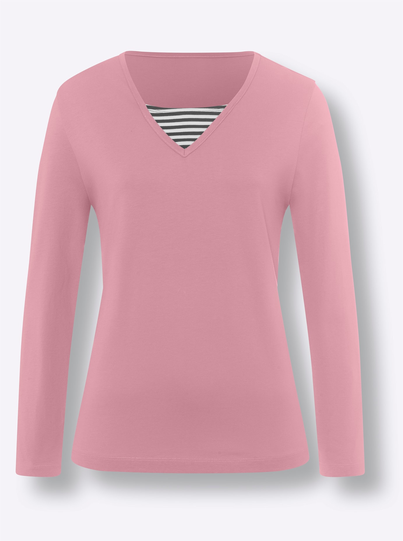 Thumbnail - Classic Basics 2-in-1-Langarmshirt "2-in-1-Shirt" 1 Stk. tlg.