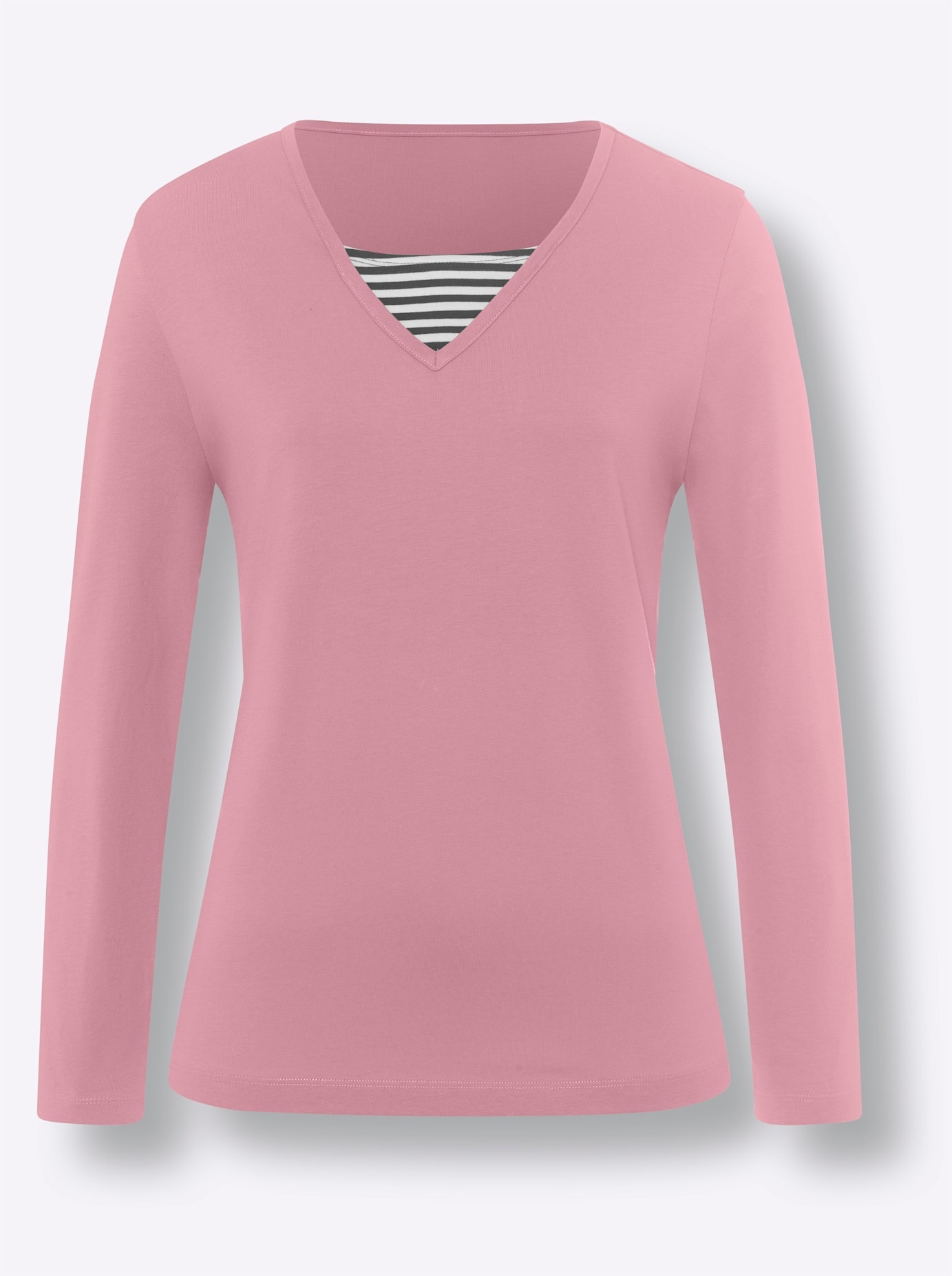 Thumbnail - Classic Basics 2-in-1-Langarmshirt "2-in-1-Shirt" 1 Stk.