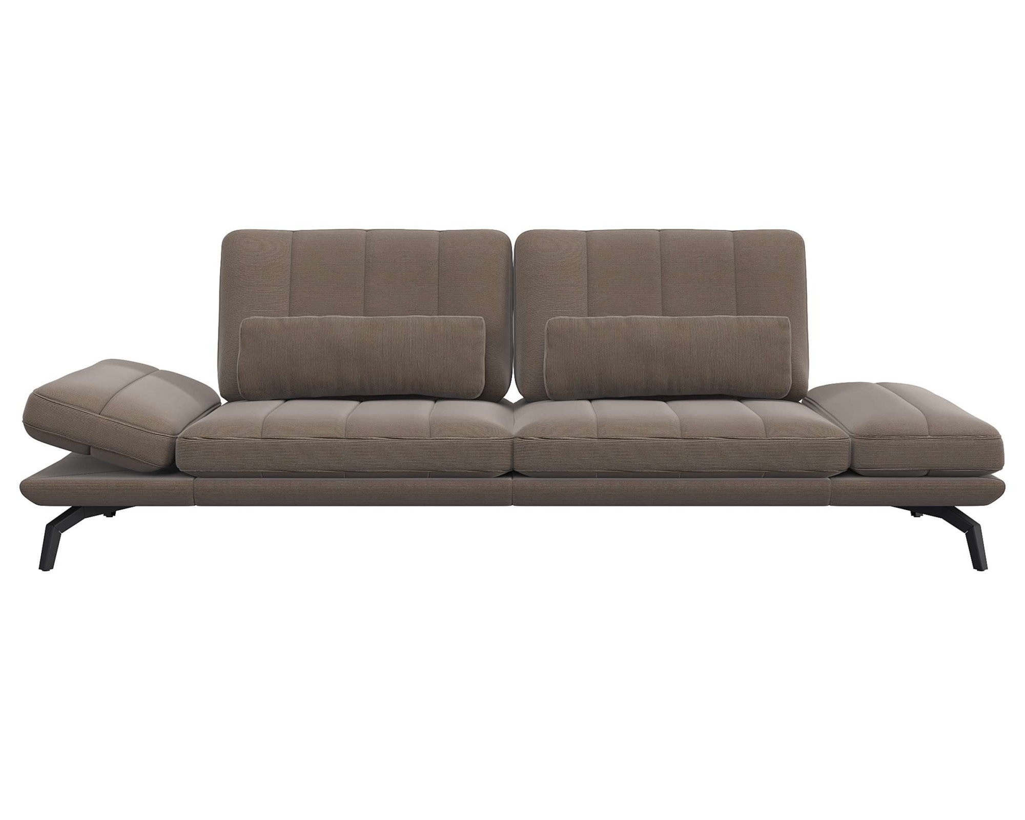 FLEXLUX 3-Sitzer "Tropea Funktionssofa, Designsofa, Relaxfunktion, TV-Couch," mit Armteilverstellung sowie Sitztiefenverstellung, Breite 252 cm