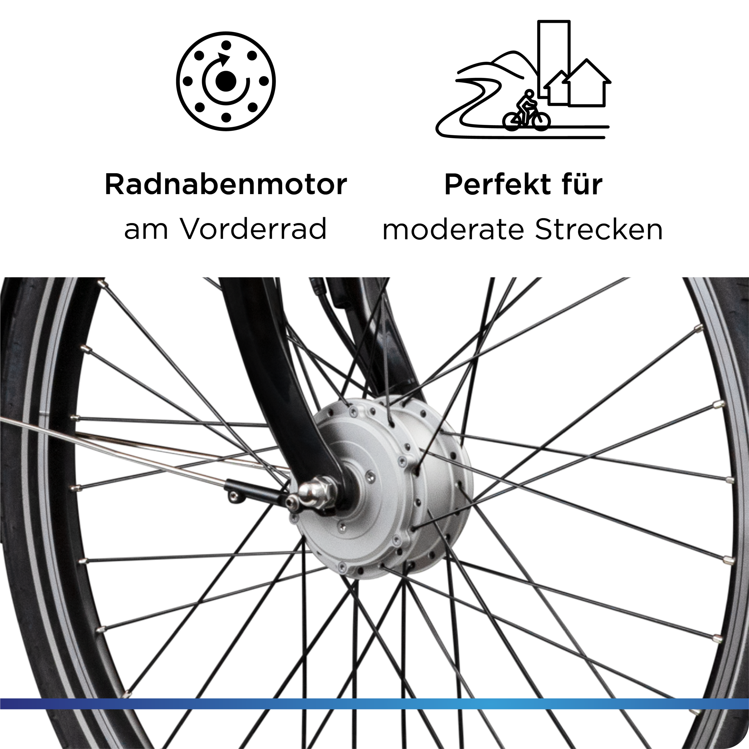 Zündapp »Z517« 7 Gang Nabenschaltung Frontmotor 250 W E Bike Damenfahrrad 28 Zoll 155 - 190 cm mit 7 Gang Nabenschaltung