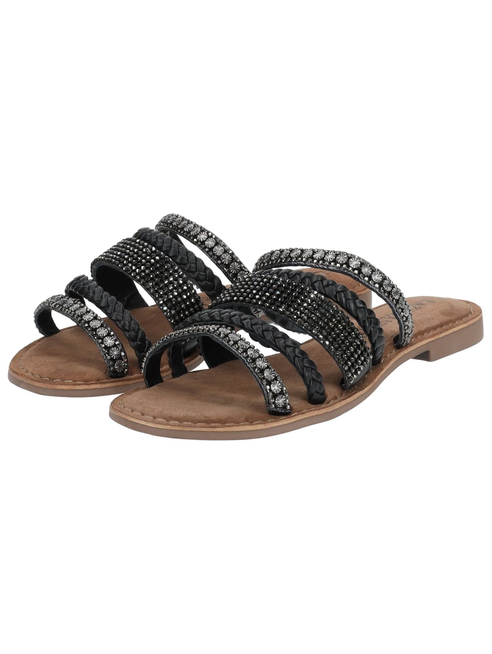 Lazamani Mules Black/Gold 36 3