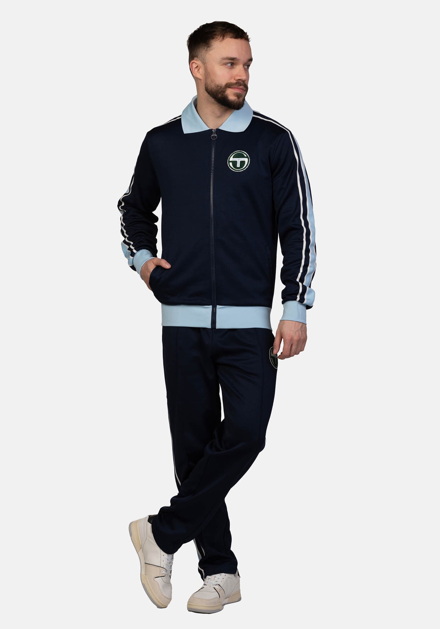 Sergio Tacchini Trainingsjacke »MONTE TRACK TOP Herren«, ohne Kapuze, Trainingsjacke Herren, leichte Jacke, Retro, Sportjacke, Outdoor, Sale