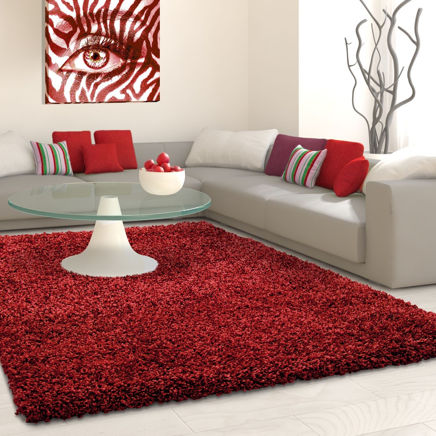 Ayyildiz Teppiche Hochflor-Teppich "Life Shaggy 1500, auch als Läufer und in Rund erhältlich" rechteckig 30 mm Höhe Langflor, uni, große Farb- und Größenauswahl. Wohnzimmer, alle Räume