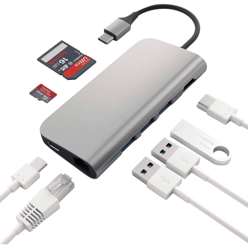 Satechi Notebook-Adapter »Type-C Multi-Port Hub 4K Ethernet«