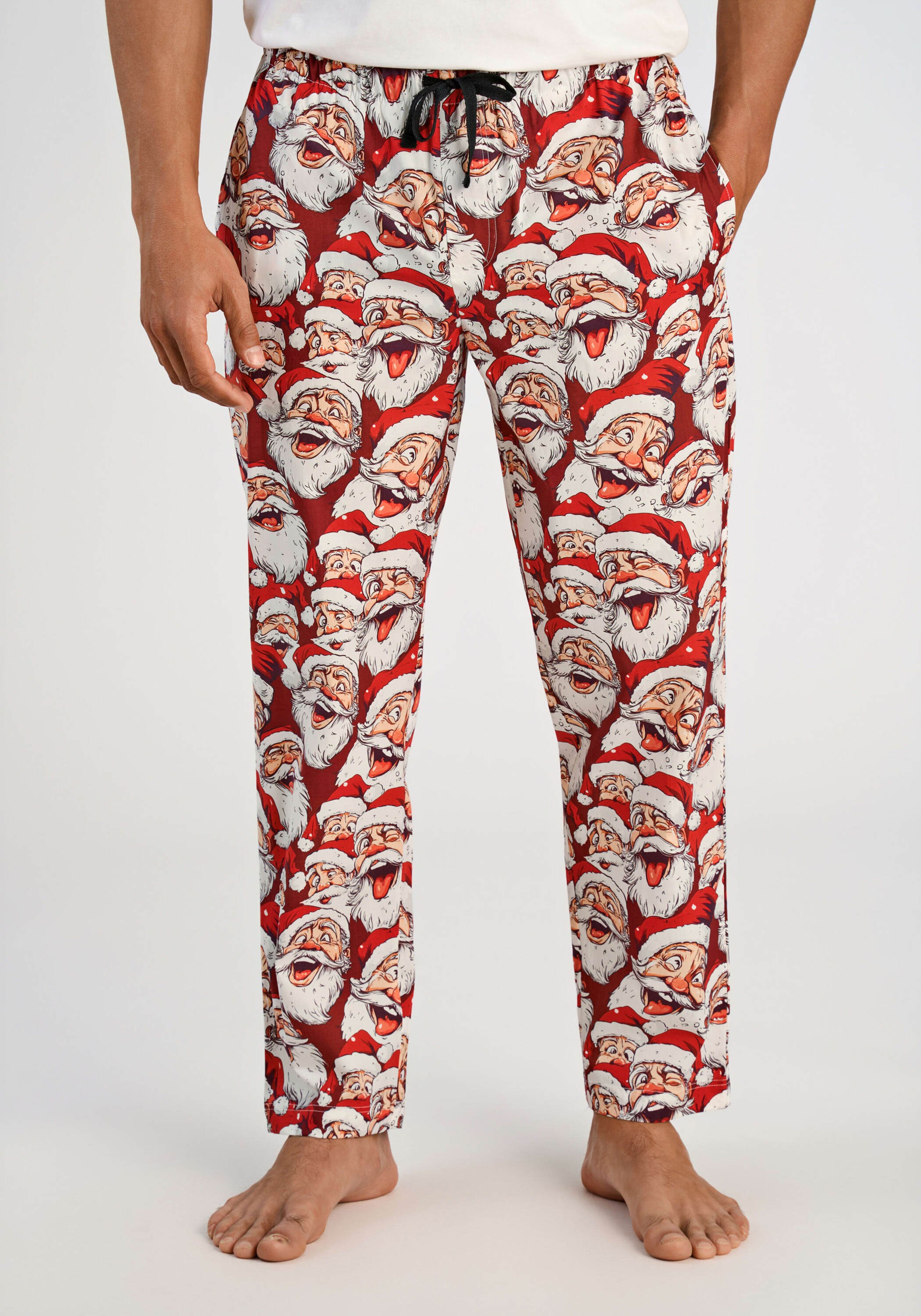LINDBERGH Herren Schlafhose "Pyjamas Comfort Fit", Gr. Mrot, Obermaterial: 97% Baumwolle, 3% Elasthan, Hosen