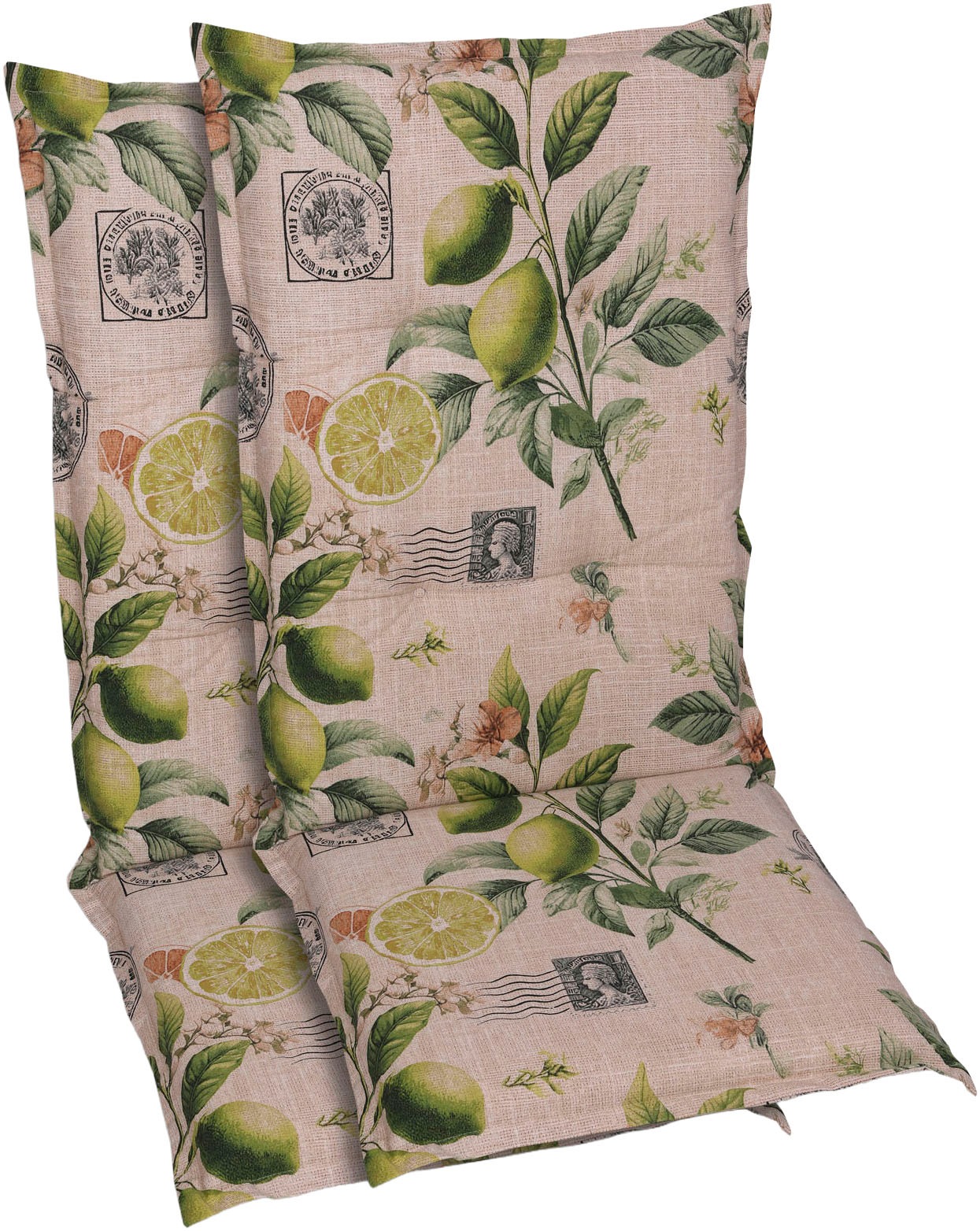 Hochlehnerauflage GO-DE, sand, B:50cm H:7cm T:120cm, Baumwolle, Polyester, Polsterauflagen, Lemon sand - Maße BxLxH ca.: 50 cm x 120 cm x 7 cm