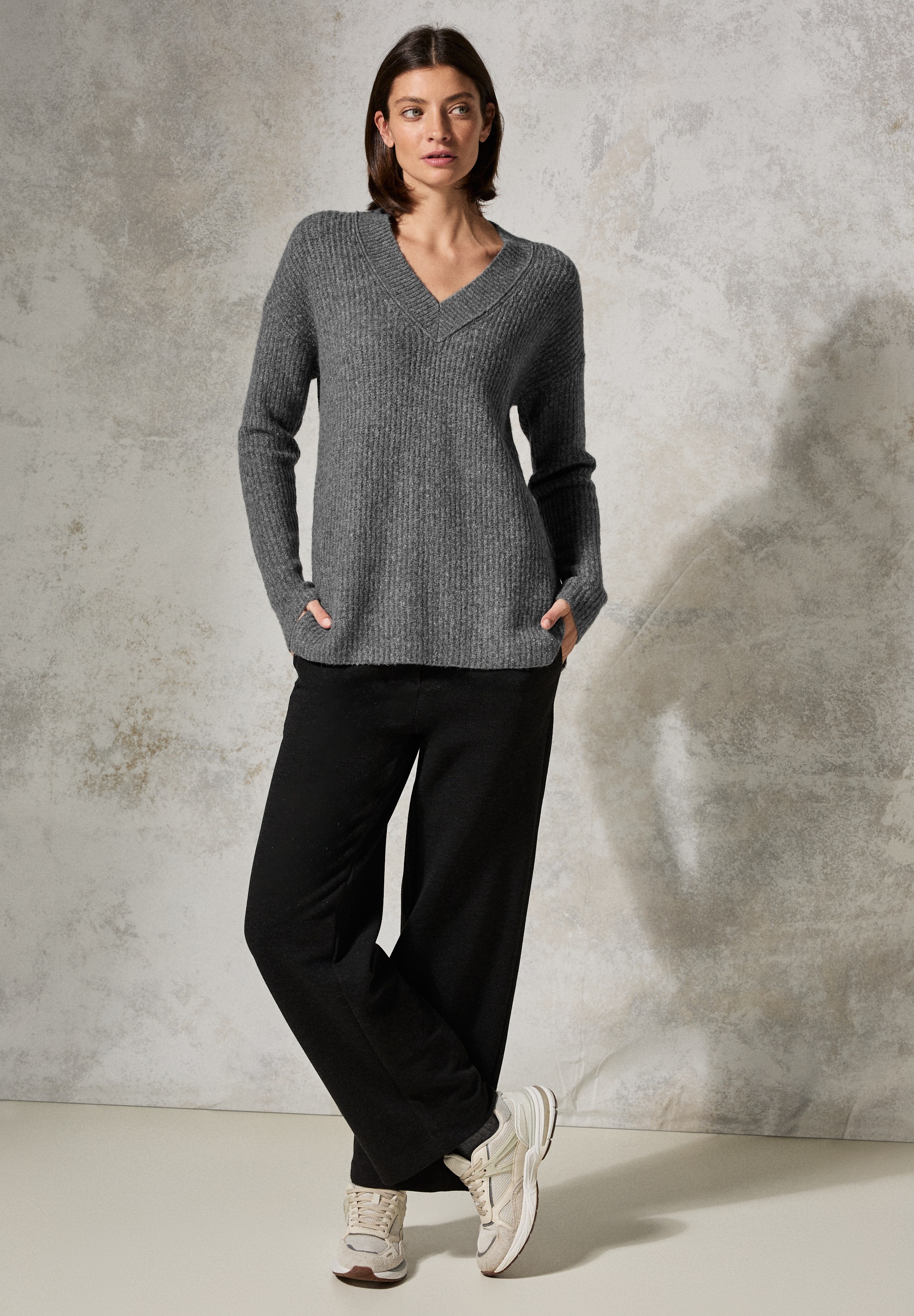 Cecil Strickpullover, mit V-Ausschnitt