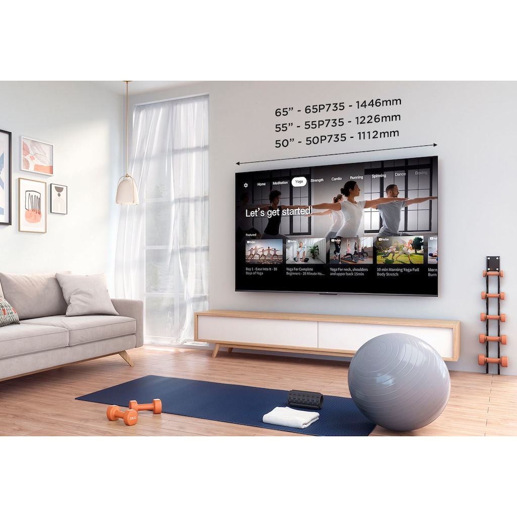 TCL LED-Fernseher »55P731X1«, 139 cm/55 Zoll, 4K Ultra HD, Smart-TV-Google TV, HDR Premium, Dolby Atmos, HDMI 2.1, Metallgehäuse