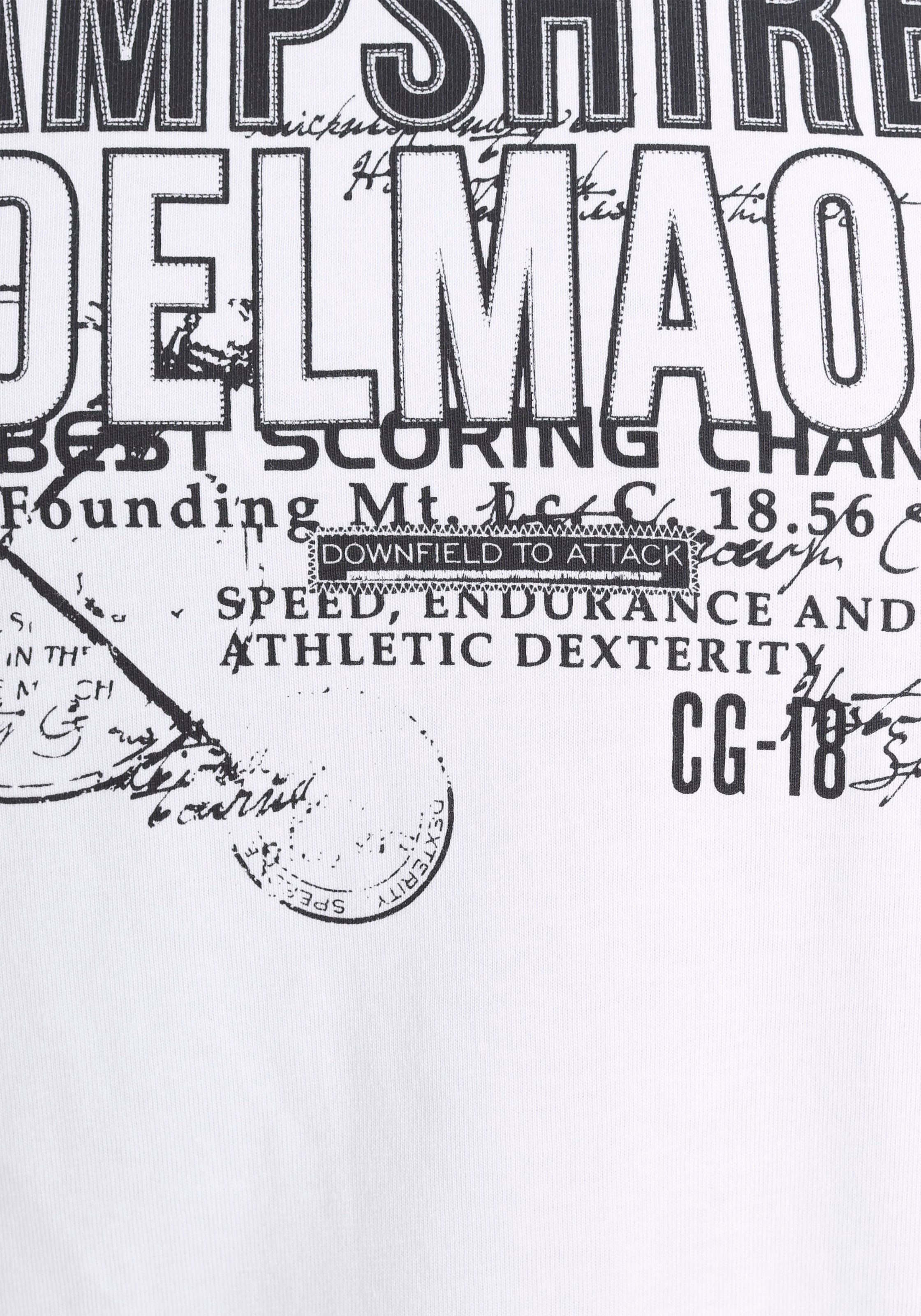DELMAO T-Shirt, mit Brustprint und kontrastfarbigen Nähten-NEUE MARKE!