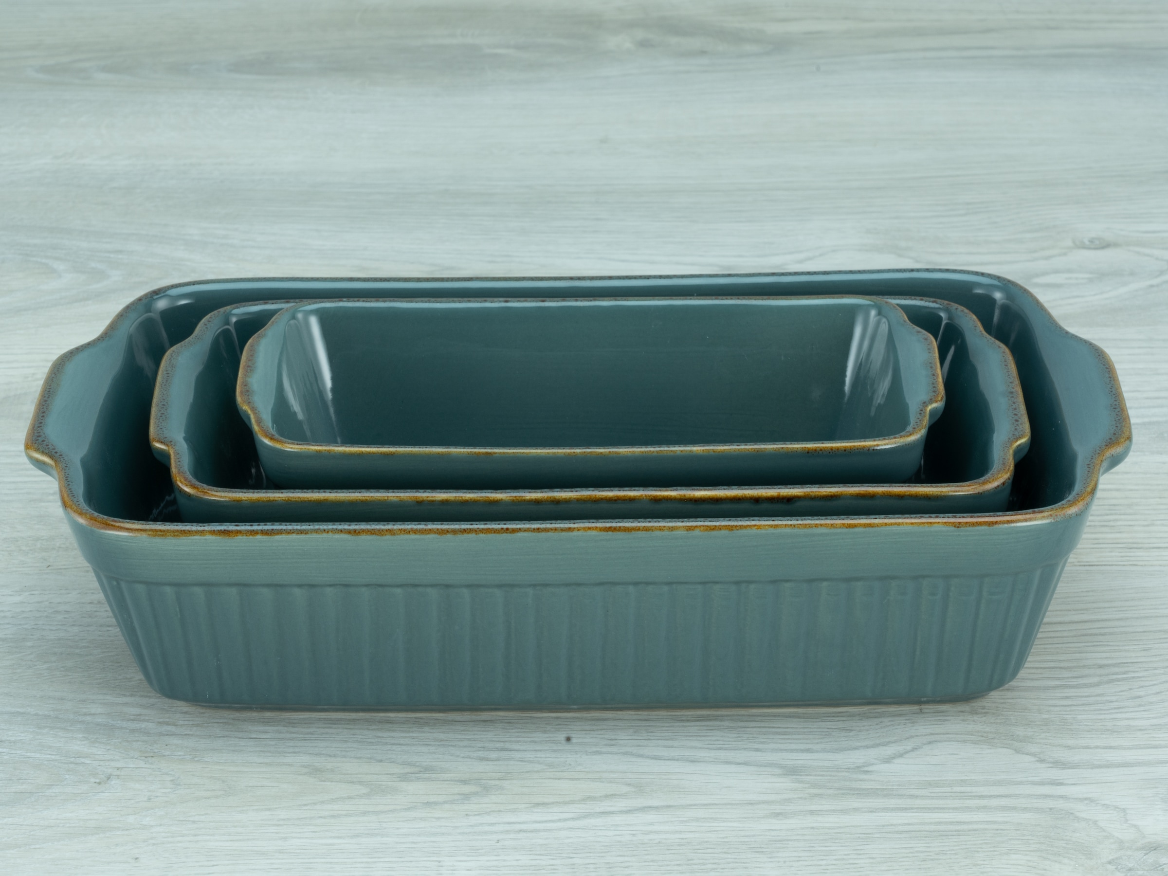 CreaTable Auflaufform »Classic Vintage«, Steinzeug, (1 St.), mit markantem Streifendekor, 20 x 34 cm