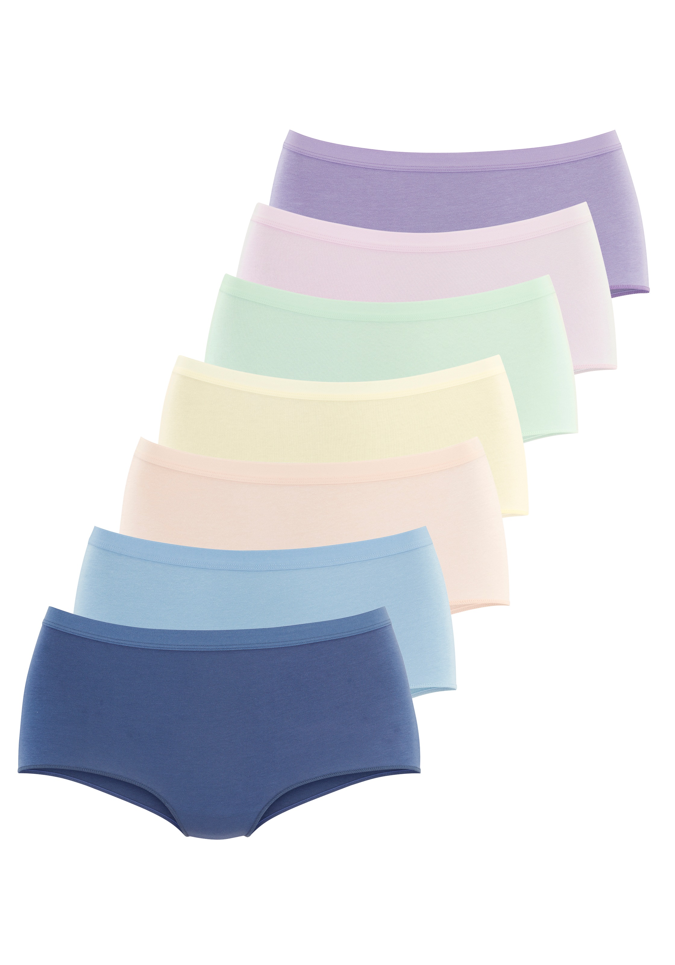Vivance Panty 7er-Pack, in frischen Farben mit weichem Bündchen