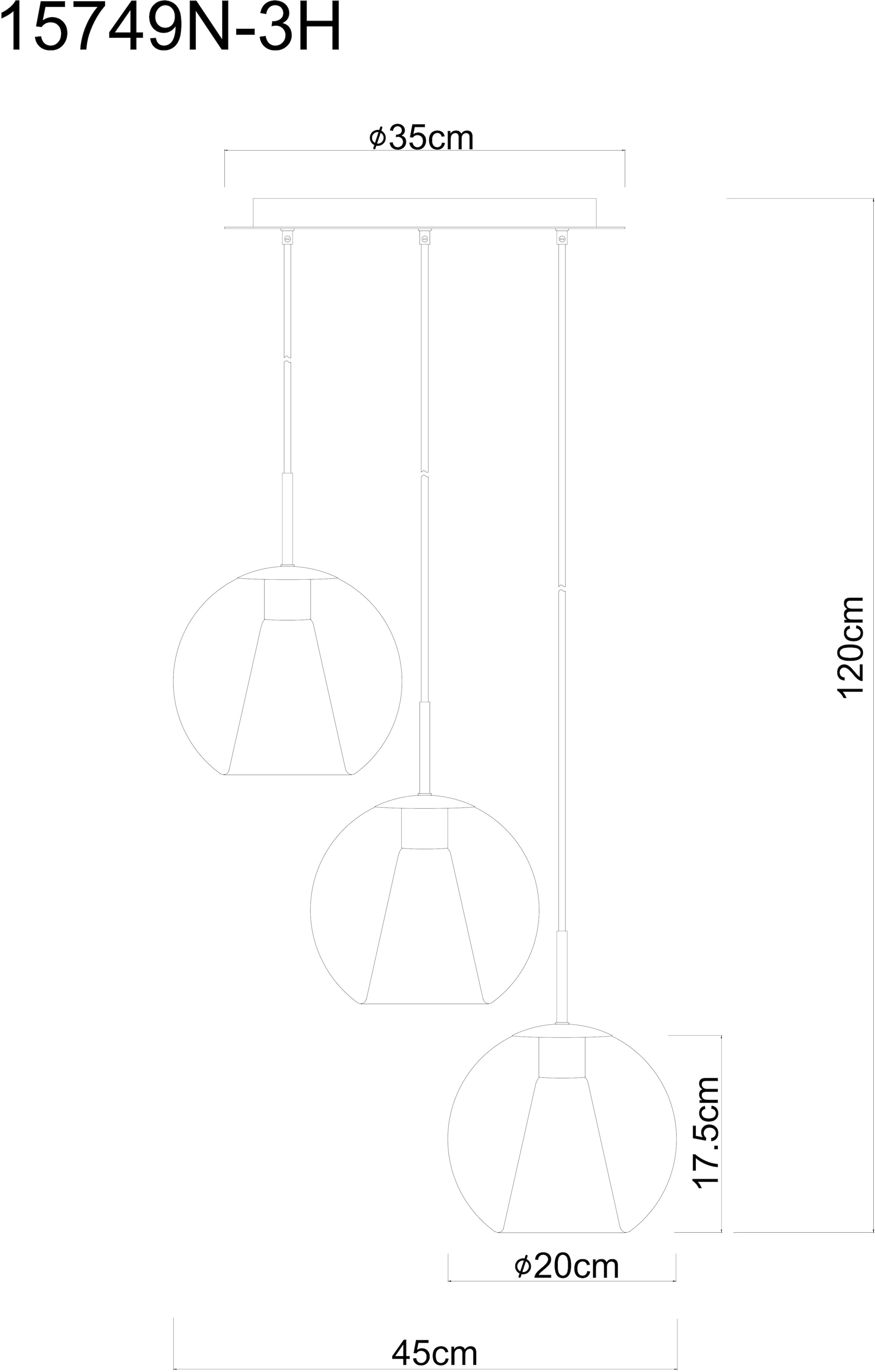 GLOBO LIGHTING Hängeleuchte »BARRY«, Leuchtmittel E27 | ohne Leuchtmittel, Hängelampe/Pendelleuchte/Esszimmer/Wohnzimmer/Esstisch