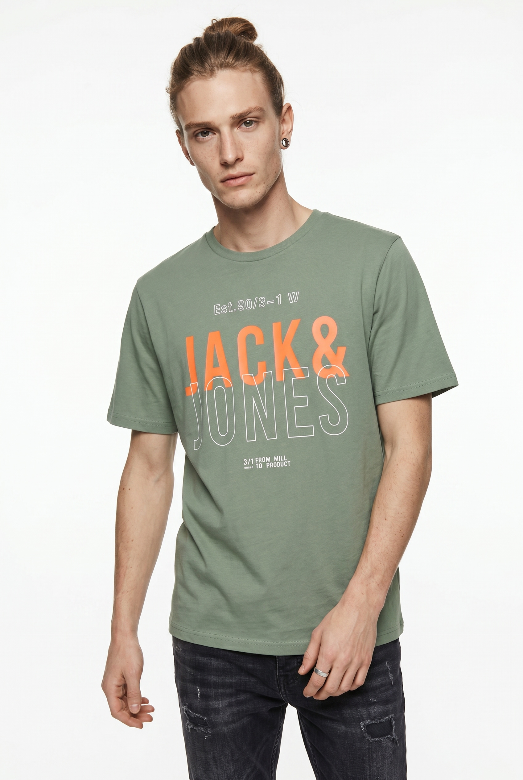 Jack & Jones T-Shirt "JCOKOMPO Kurzarm-Design mit Print und optimaler Passform" Print, modisch, regular fit, Baumwolle, Rundhals
